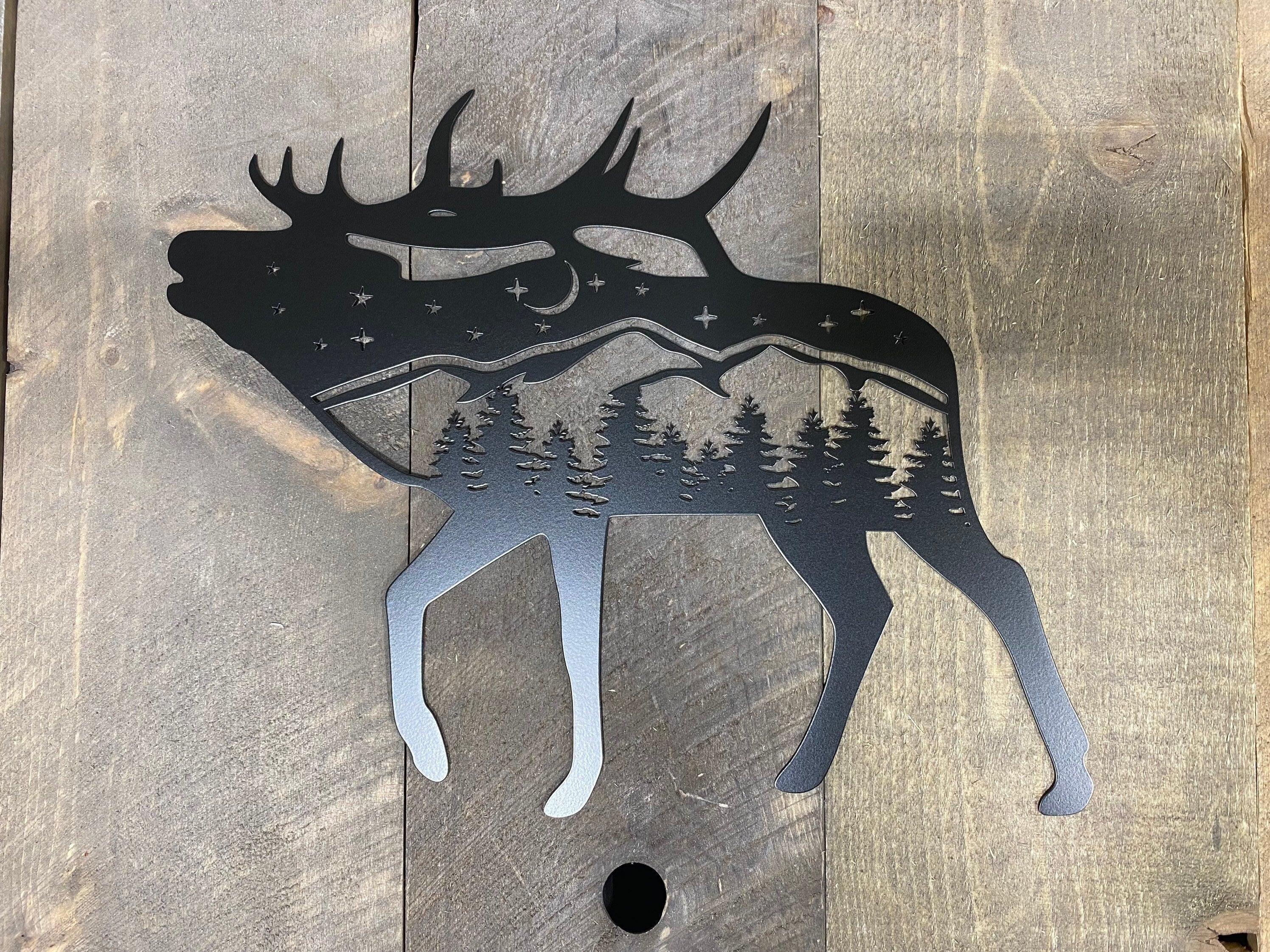 Elk Metal Wall Art – Rustic Cabin & Hunter Decor - RMMDecor