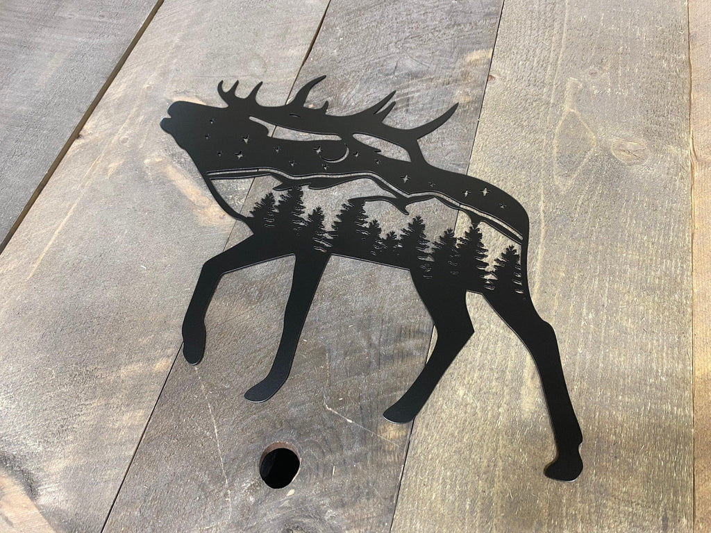 Elk Metal Wall Art – Rustic Cabin & Hunter Decor - RMMDecor