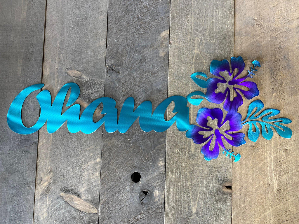 Ohana Hibiscus Metal Wall Art – Beach & Tropical Home Decor - RMMDecor