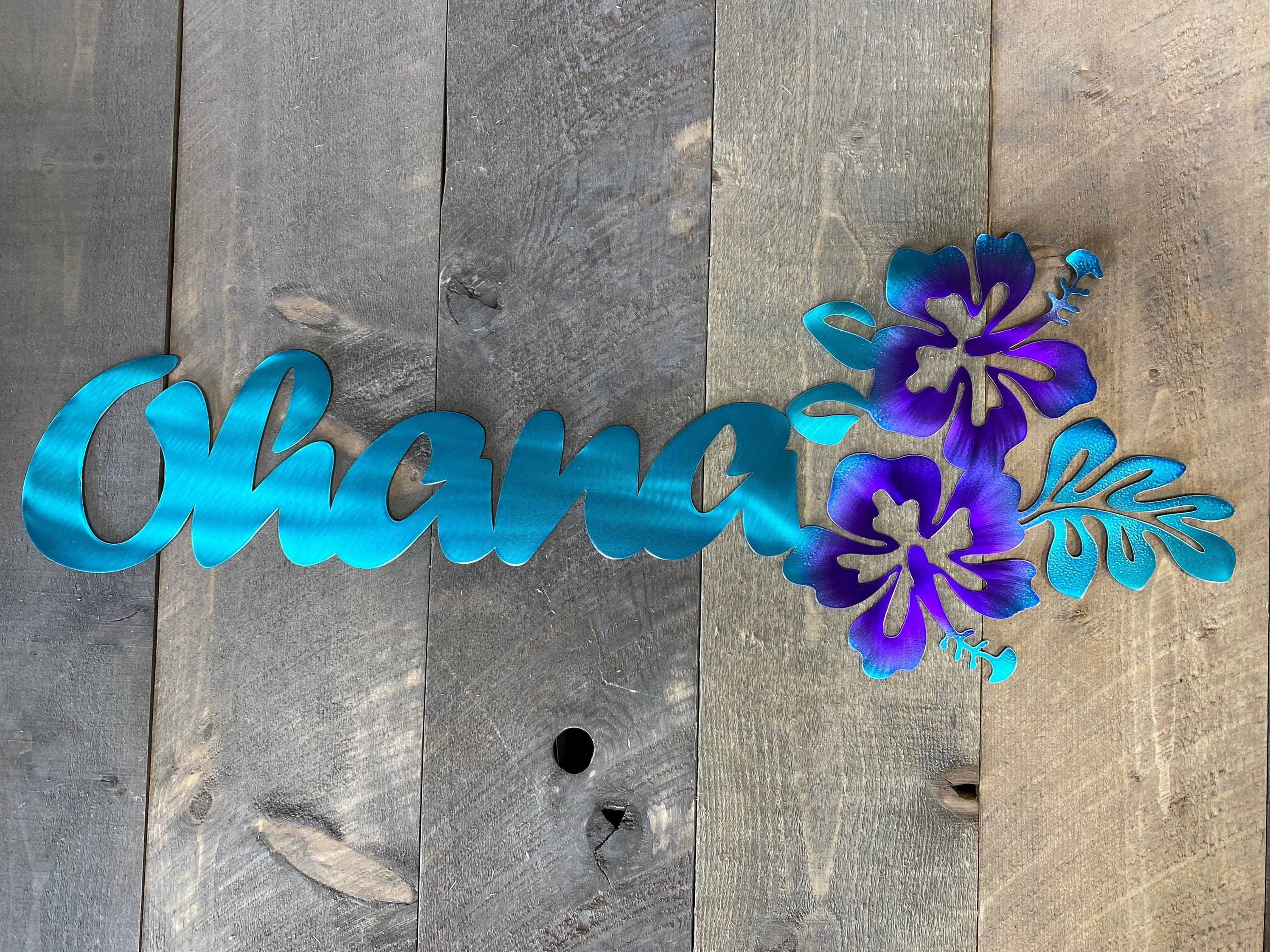 Ohana Hibiscus Metal Wall Art – Beach & Tropical Home Decor - RMMDecor