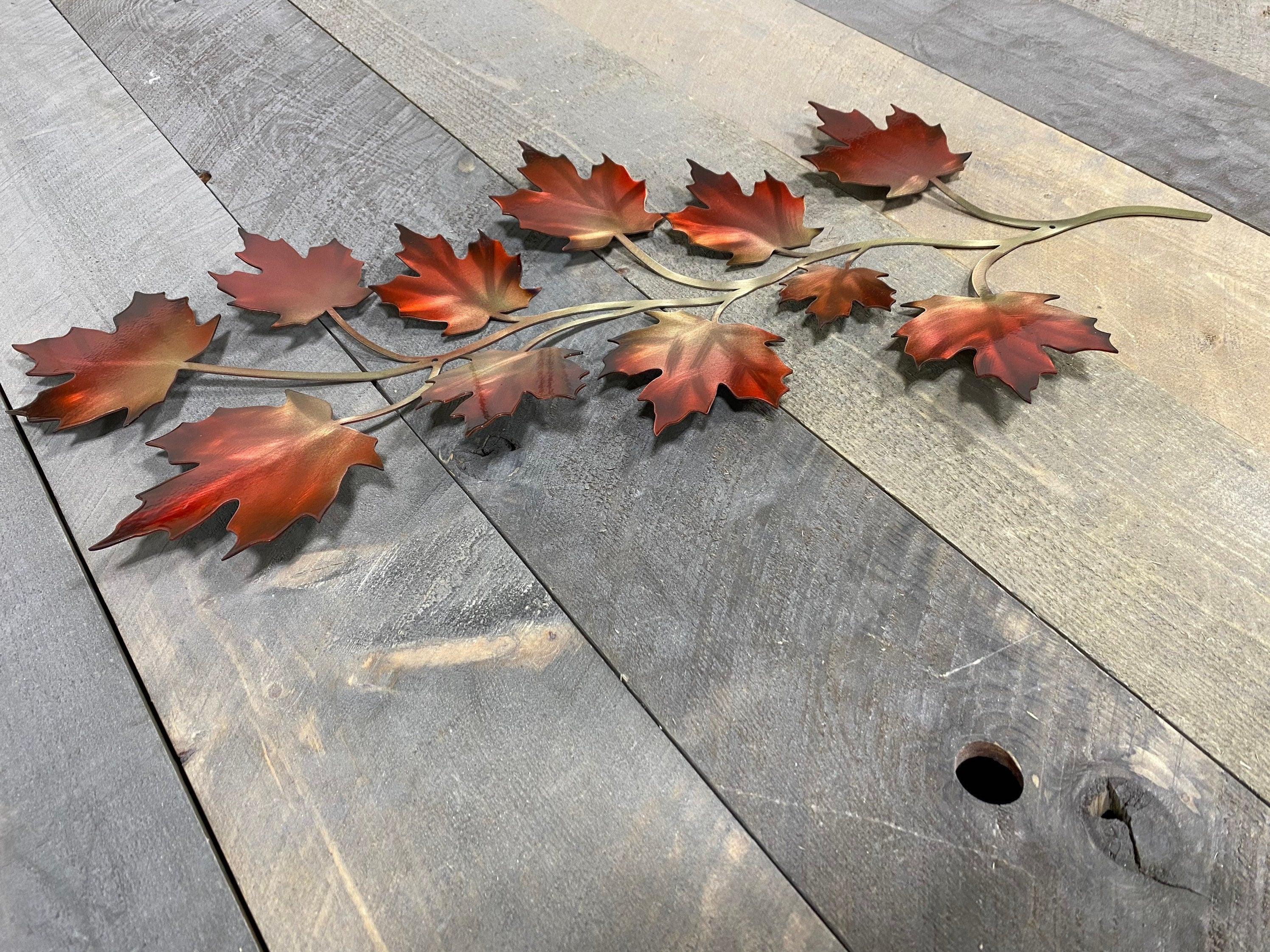 Maple Leaf Metal Wall Art – Rustic Fall & Cabin Decor - RMMDecor