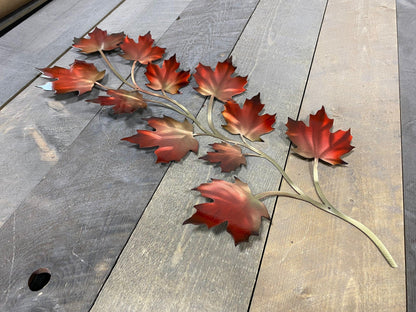 Maple Leaf Metal Wall Art – Rustic Fall & Cabin Decor - RMMDecor