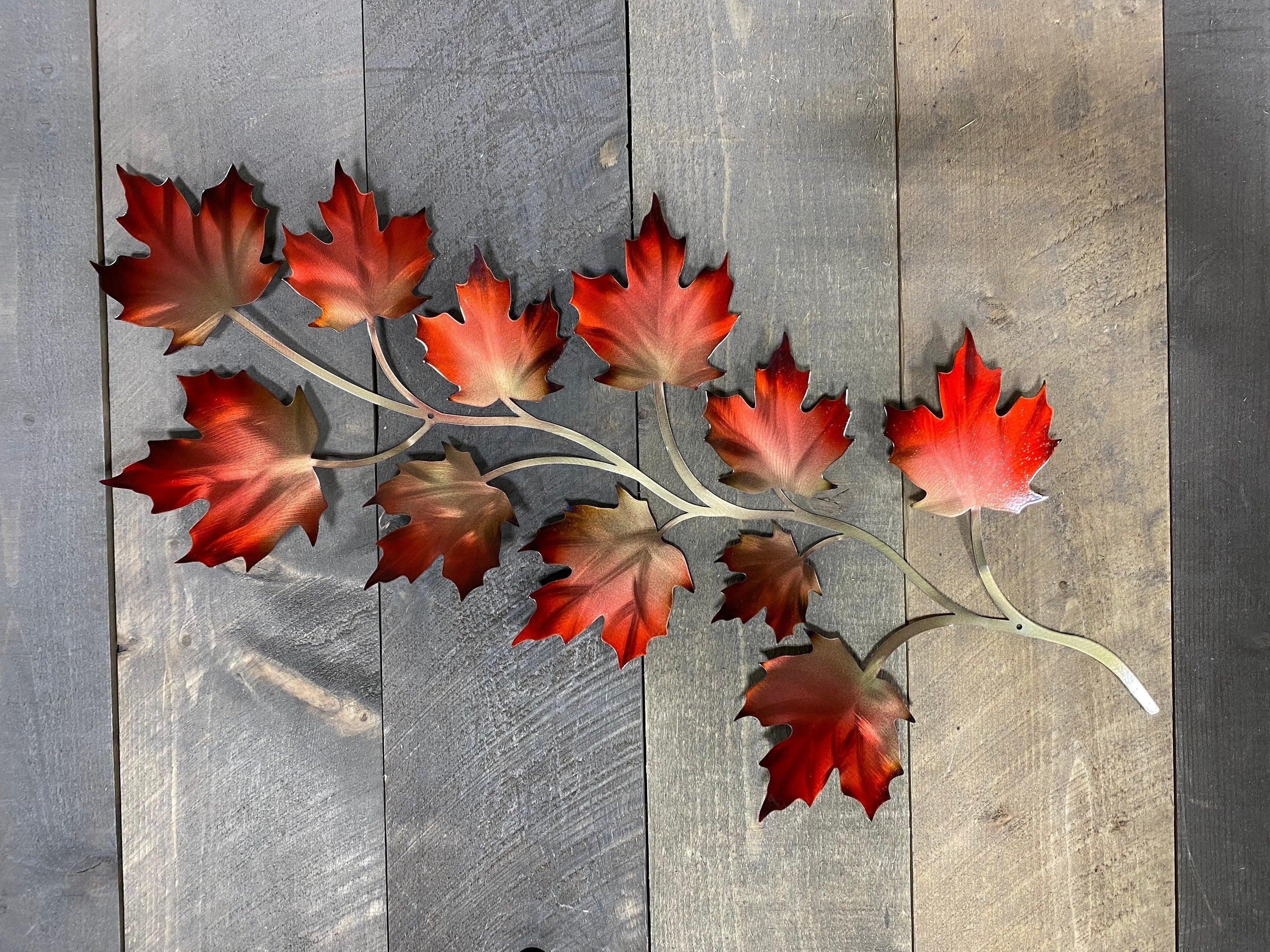 Maple Leaf Metal Wall Art – Rustic Fall & Cabin Decor - RMMDecor