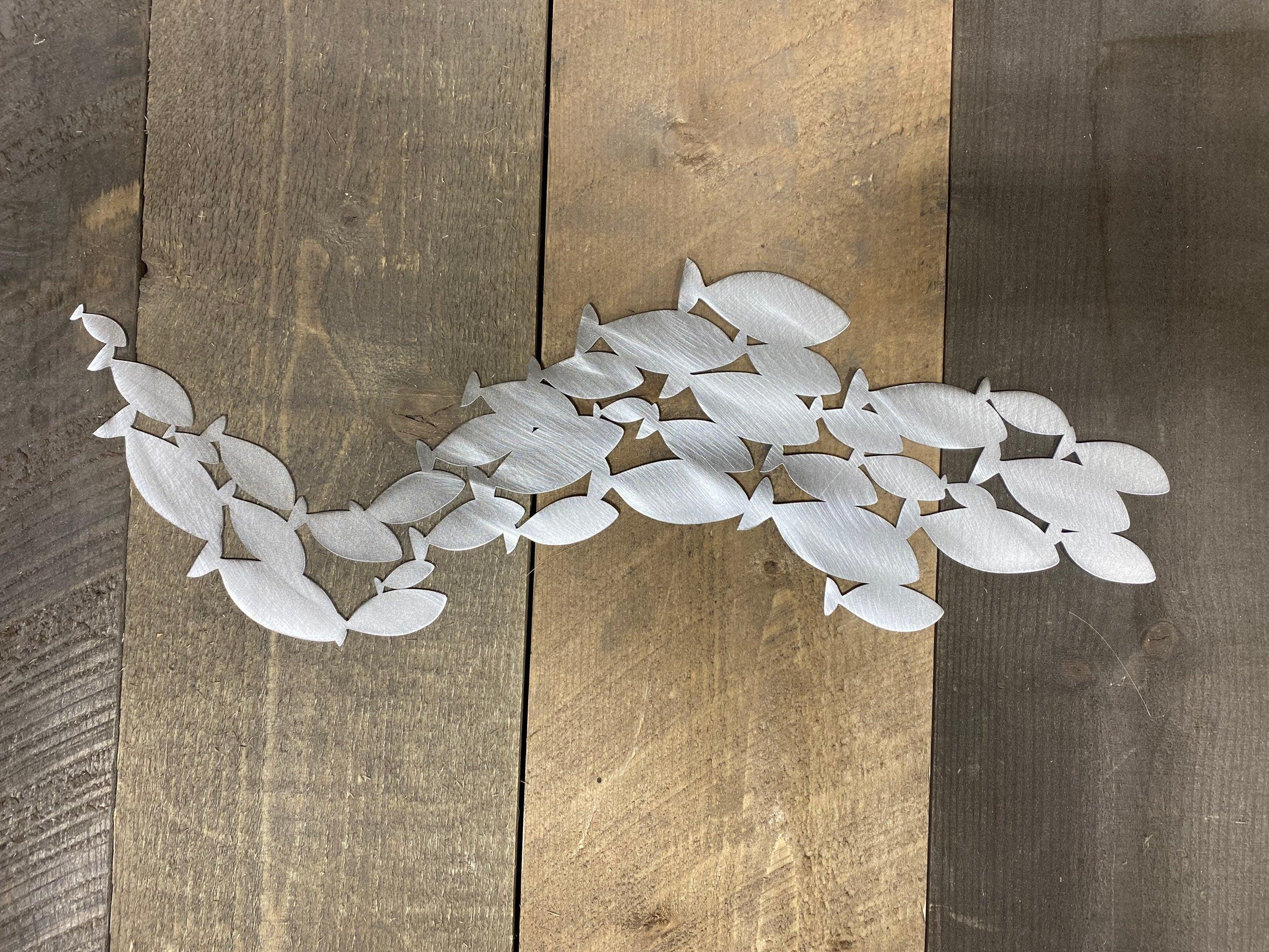 School of Fish Metal Wall Art – Coastal & Beach House Decor - RMMDecor