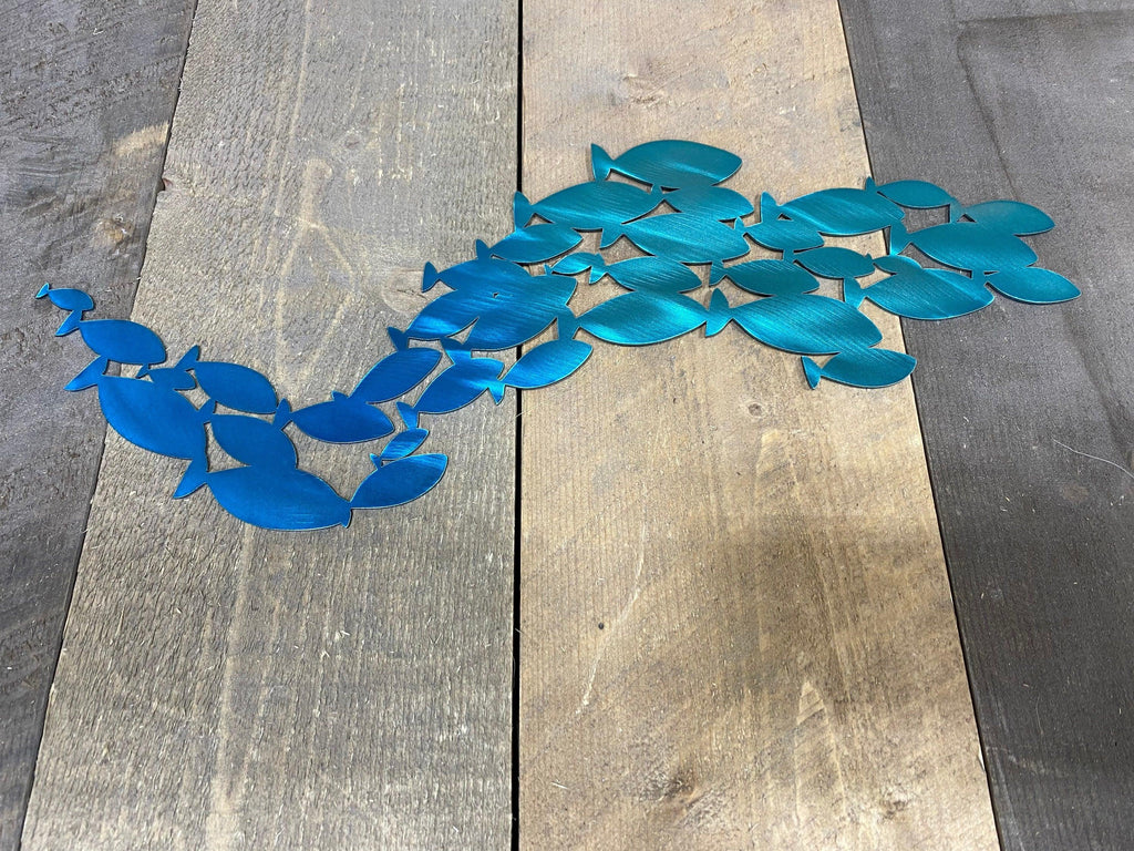 School of Fish Metal Wall Art – Coastal & Beach House Decor - RMMDecor