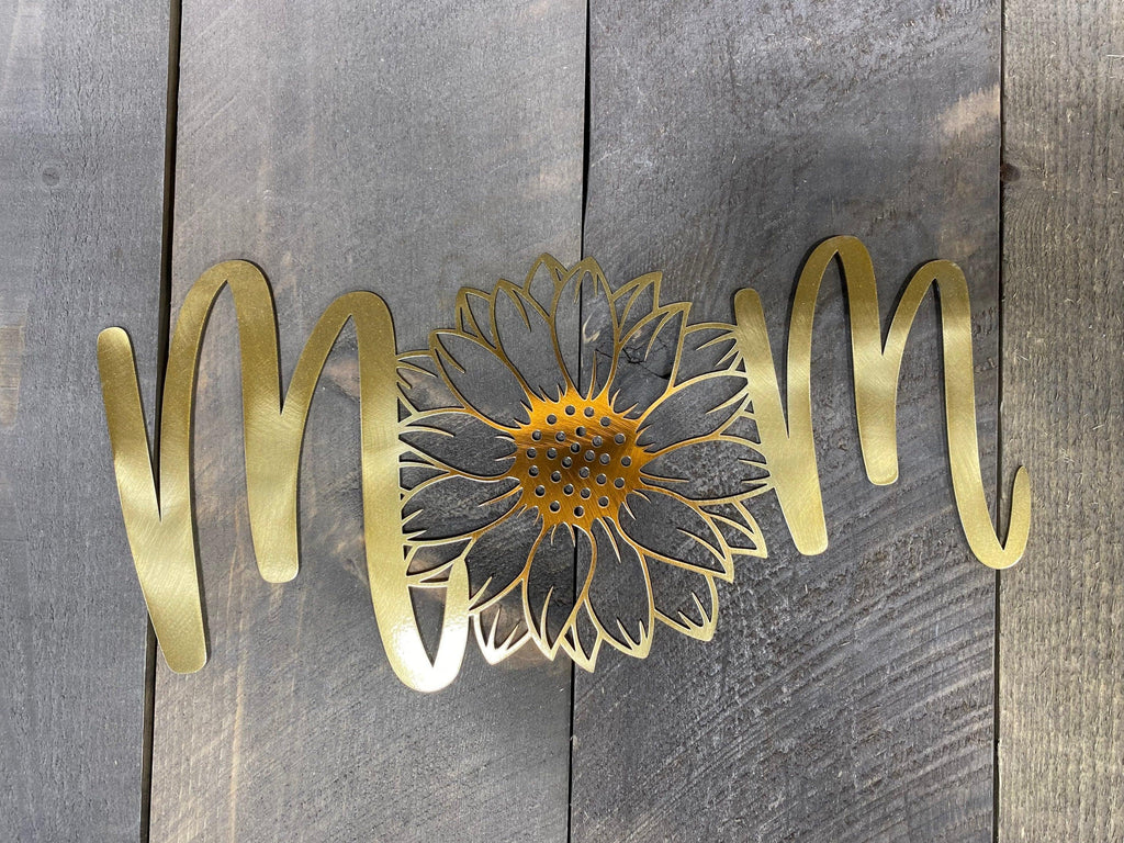 Mom Sunflower Metal Wall Art – Perfect Gift for Mom & Rustic Home Decor - RMMDecor