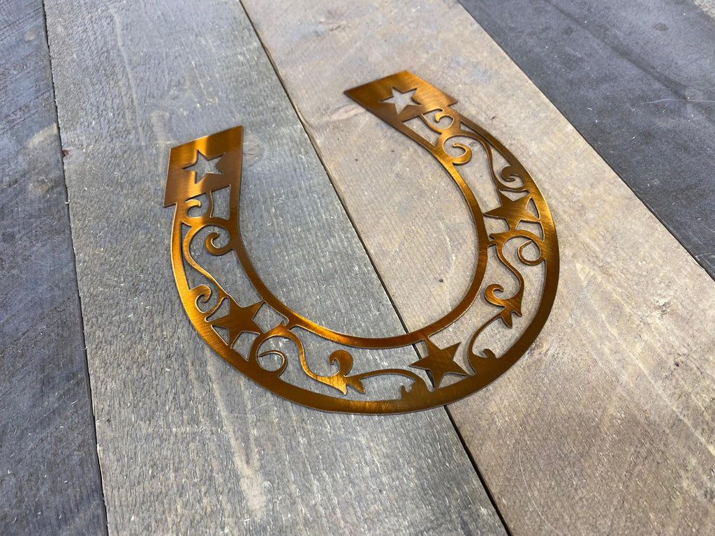 Western Horseshoe Metal Wall Art – Rustic Ranch & Cabin Decor - RMMDecor