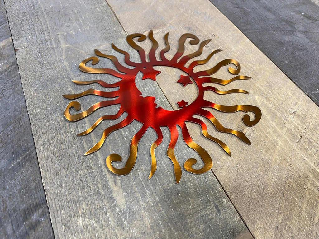 Retro Metal Sun Wall Art – Vibrant Patio, Porch & Garden Decor - RMMDecor