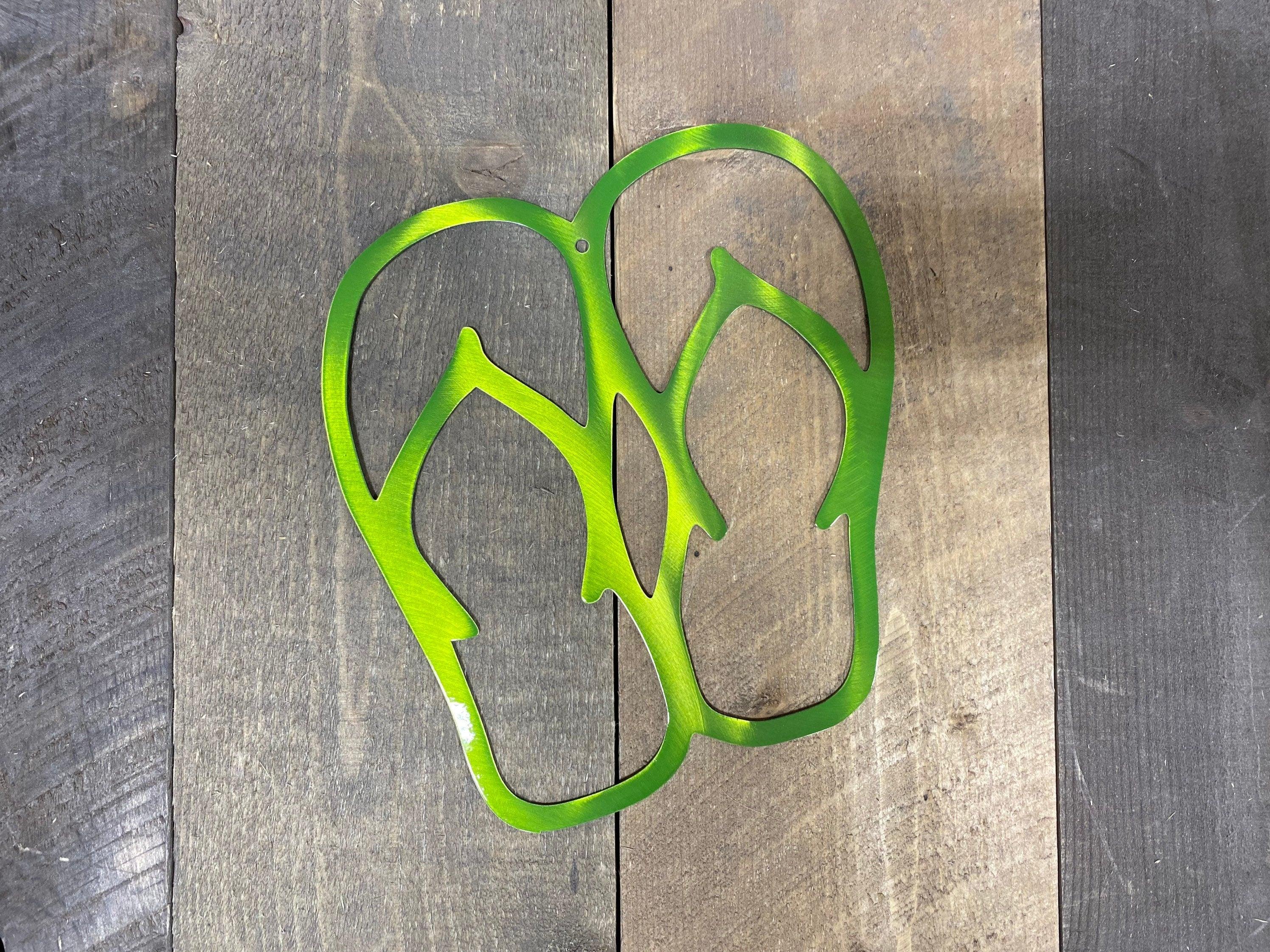 Flip Flop Metal Wall Art – Fun Coastal & Poolside Decor - RMMDecor
