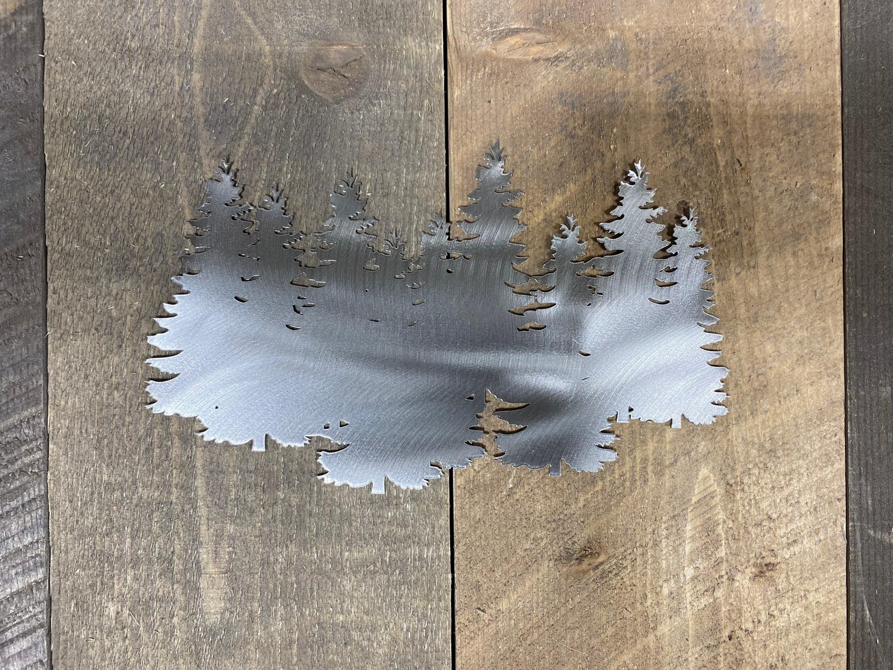 Metal Pine Tree Wall Art – Rustic Cabin & Lodge Decor - RMMDecor