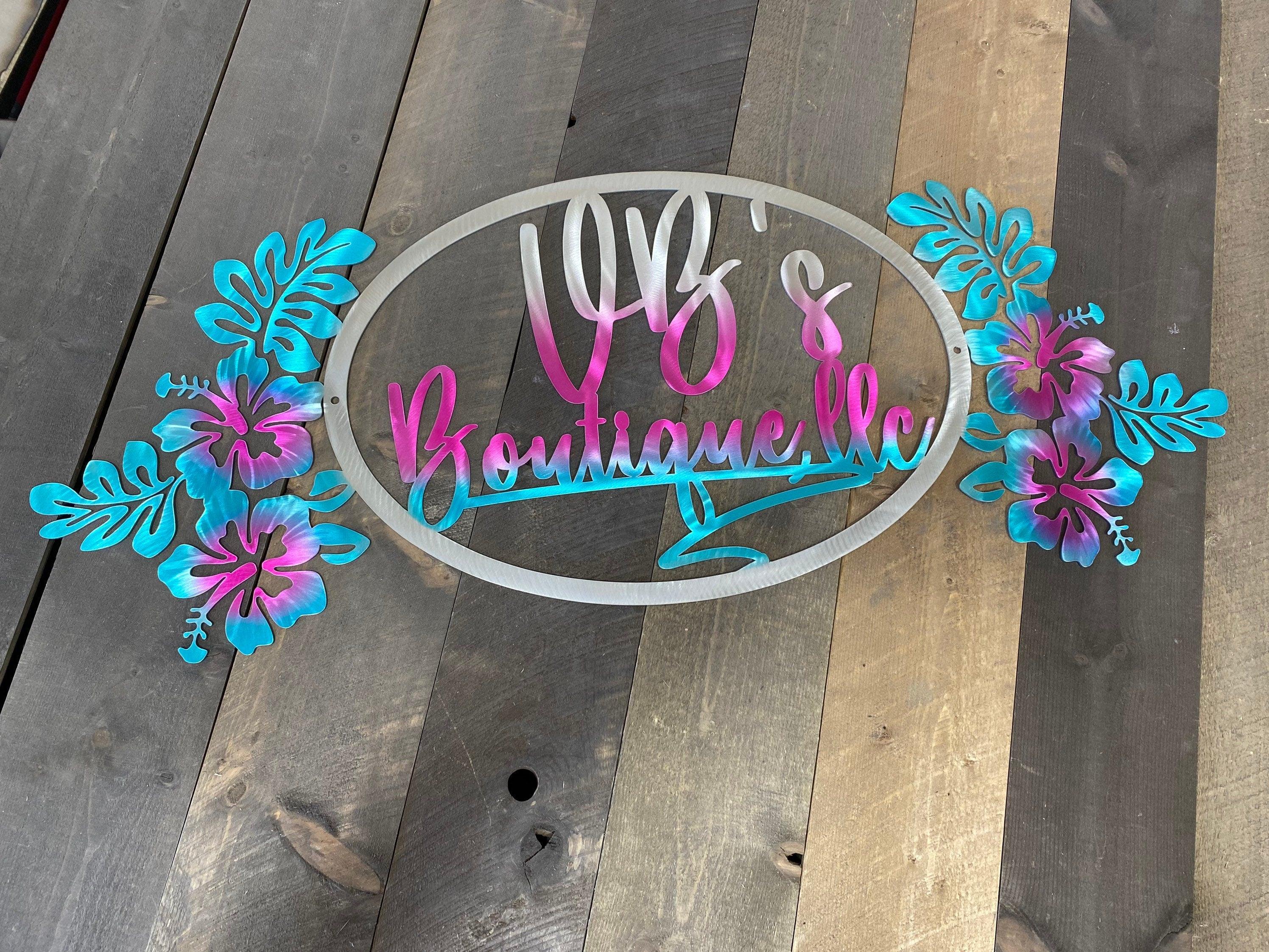 Personalized Hibiscus Metal Wall Art – Coastal & Beach House Decor - RMMDecor