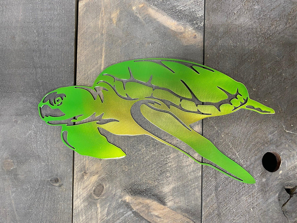 Sea Turtle Metal Wall Art – Beach & Pool House Decor - RMMDecor