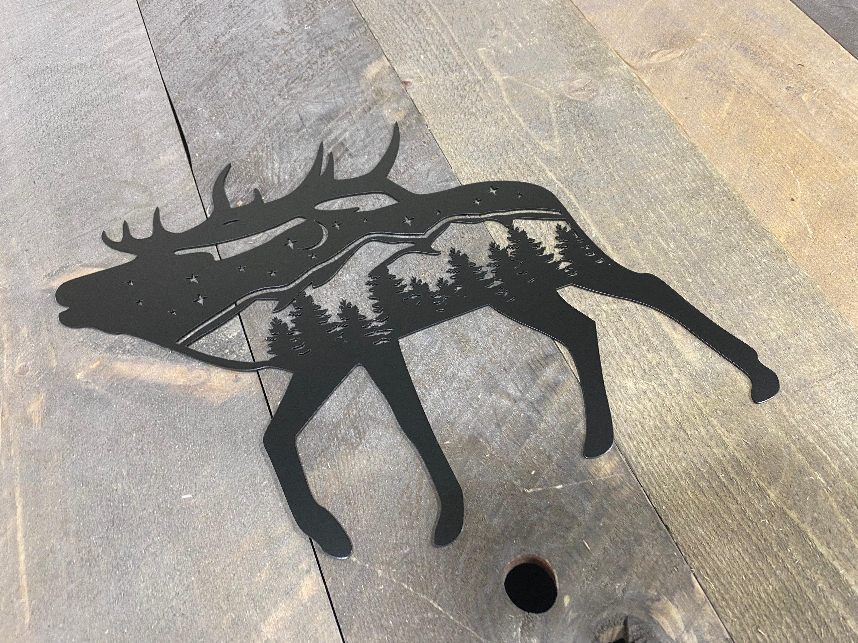 Elk Metal Wall Art – Rustic Cabin & Hunter Decor - RMMDecor