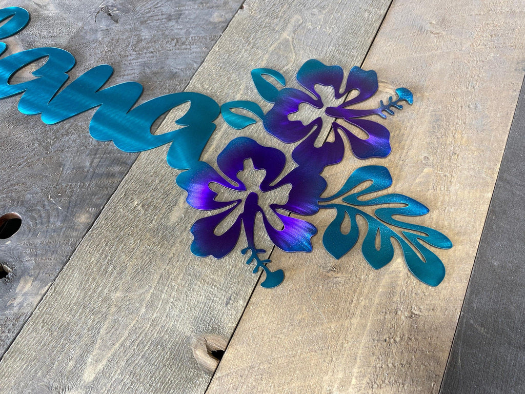 Ohana Hibiscus Metal Wall Art – Beach & Tropical Home Decor - RMMDecor