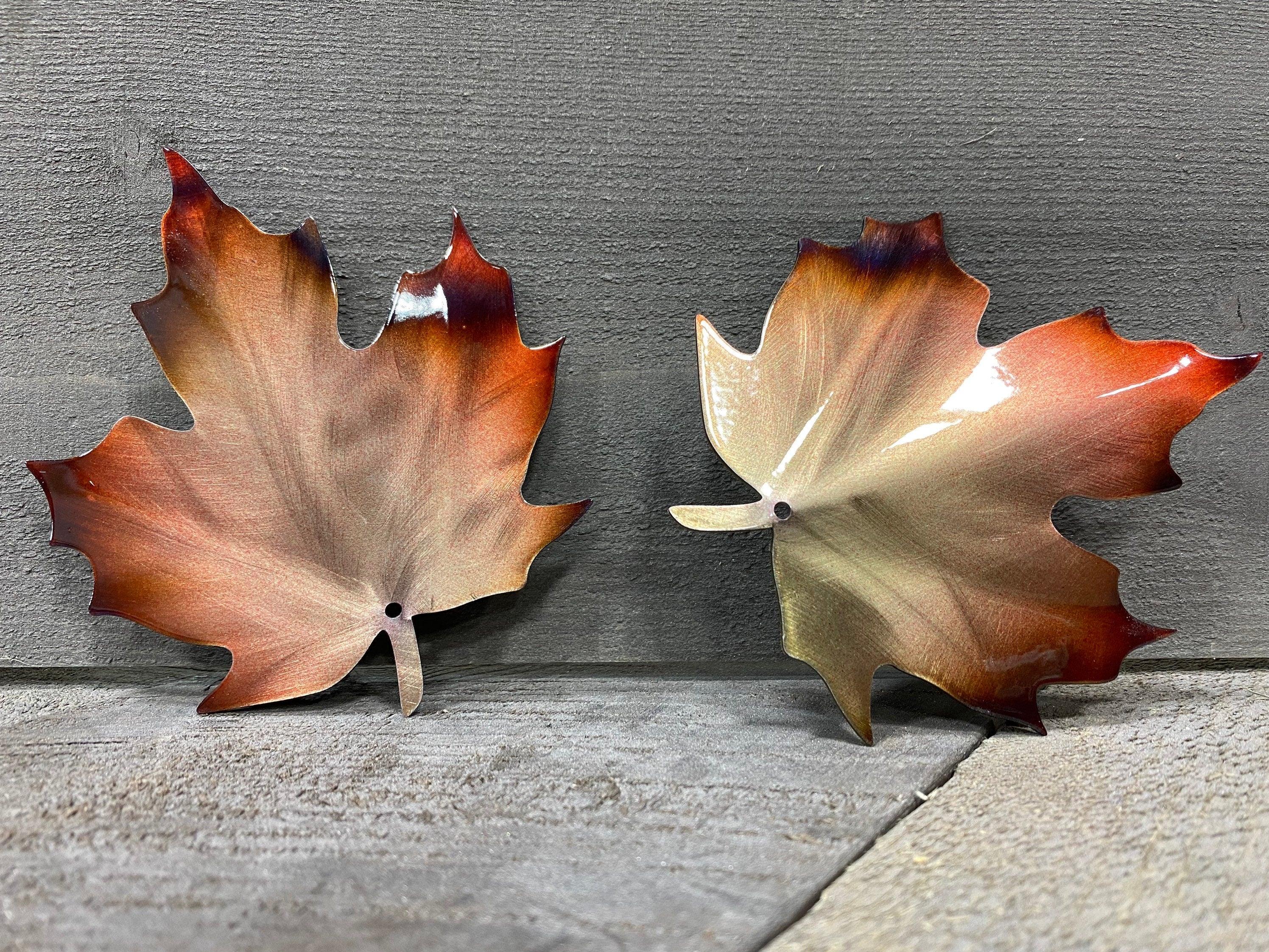Metal Leaves Wall Decor – Rustic Autumn Accent for Home & Cabin - RMMDecor