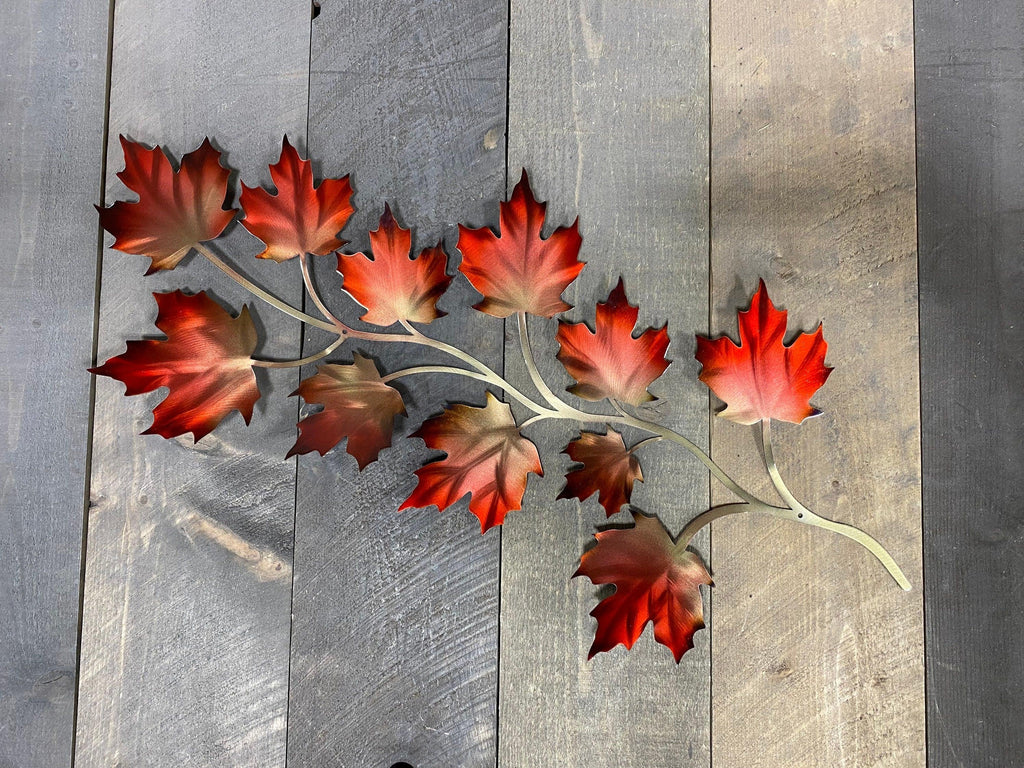Maple Leaf Metal Wall Art – Rustic Fall & Cabin Decor - RMMDecor