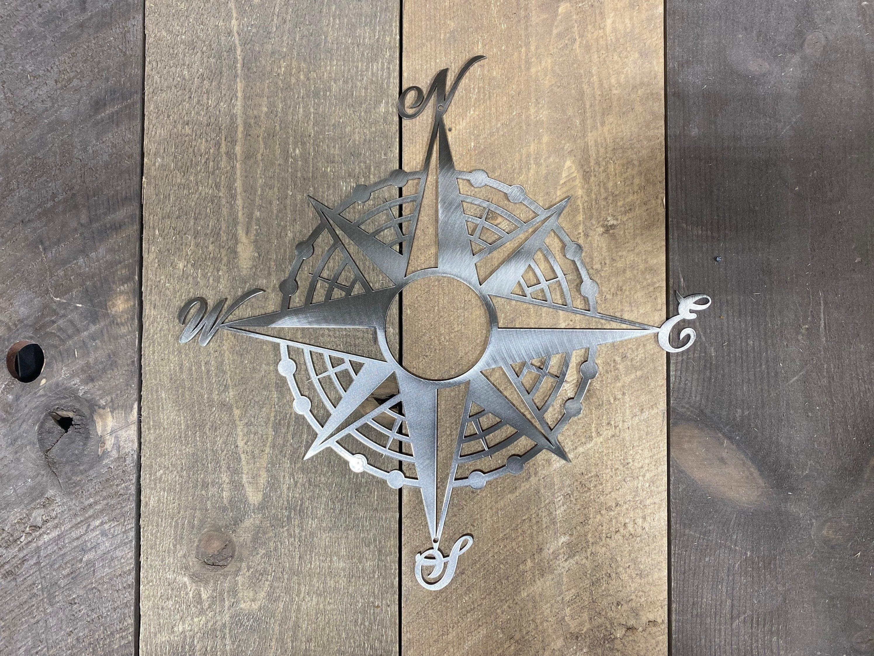 Compass Rose Metal Wall Art – Coastal & Nautical Home Decor - RMMDecor