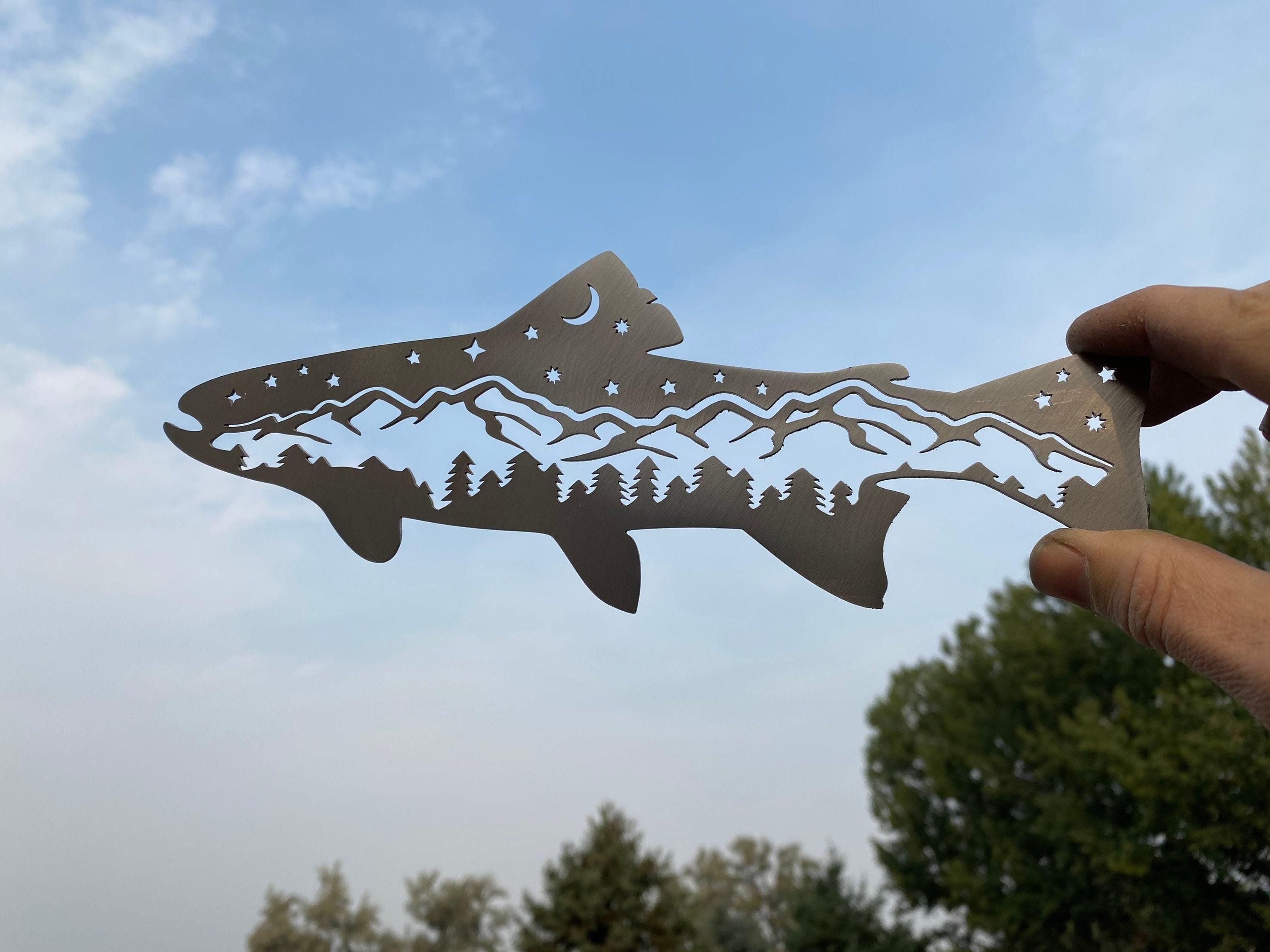 Trout & Salmon Metal Wall Art – Rustic Cabin & Fishing Decor - RMMDecor