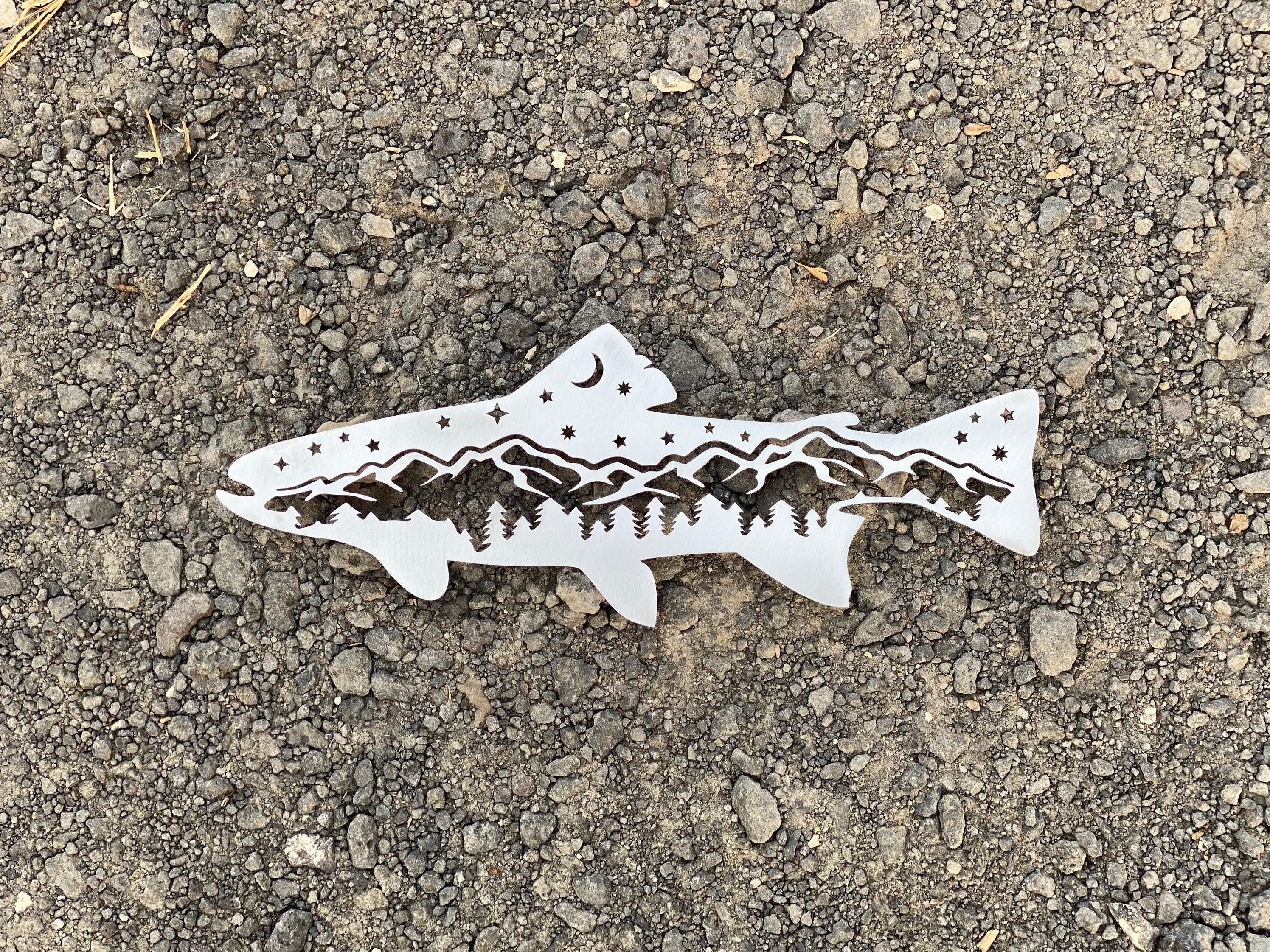 Trout & Salmon Metal Wall Art – Rustic Cabin & Fishing Decor - RMMDecor