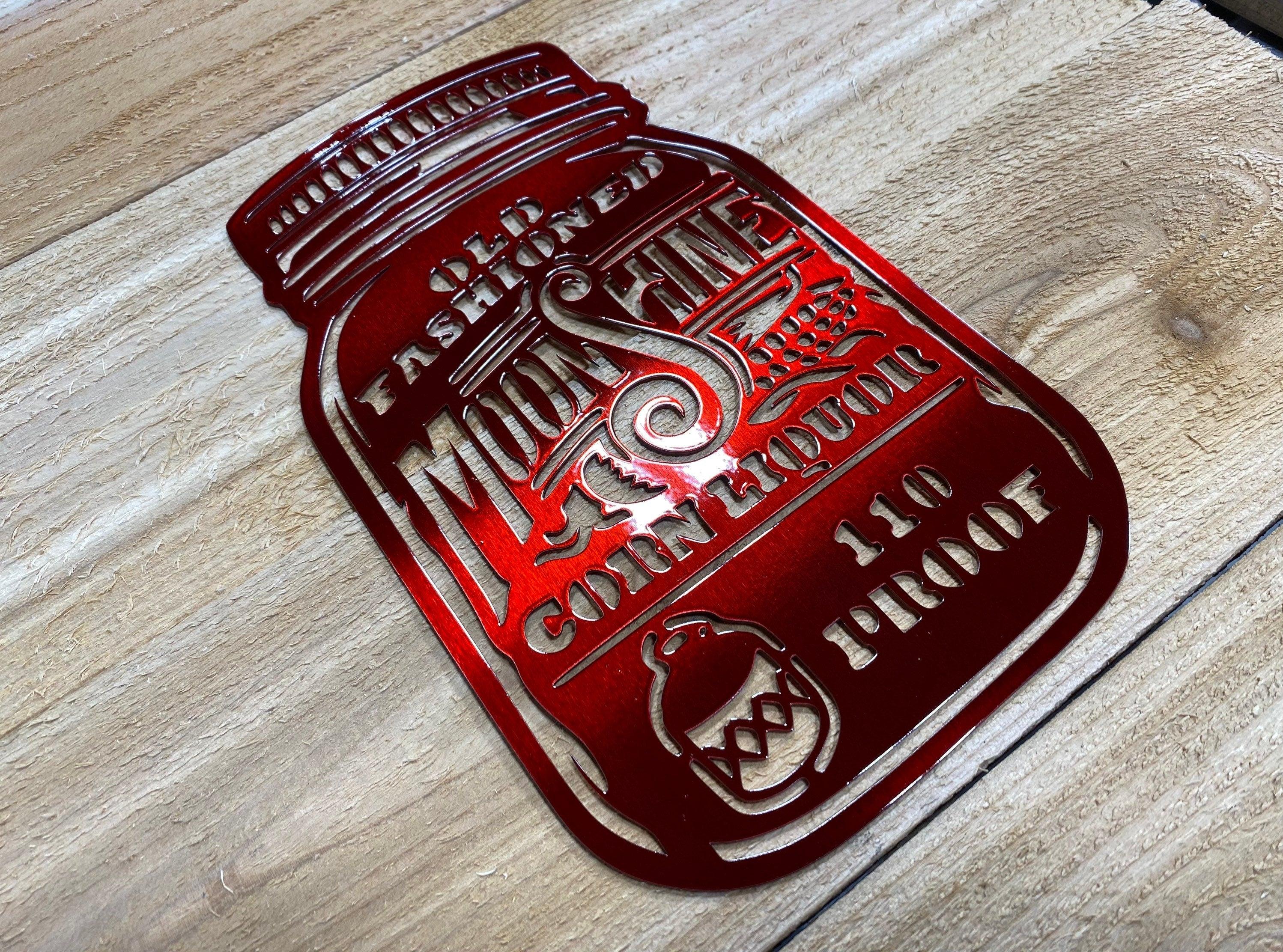 Rustic Metal Moonshine Wall Art – Vintage Bootlegger Decor - RMMDecor