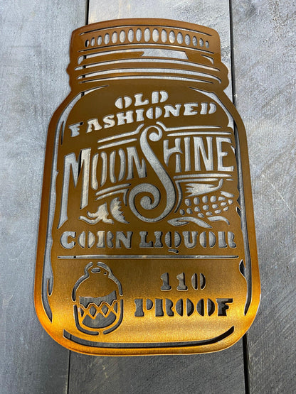 Rustic Metal Moonshine Wall Art – Vintage Bootlegger Decor - RMMDecor