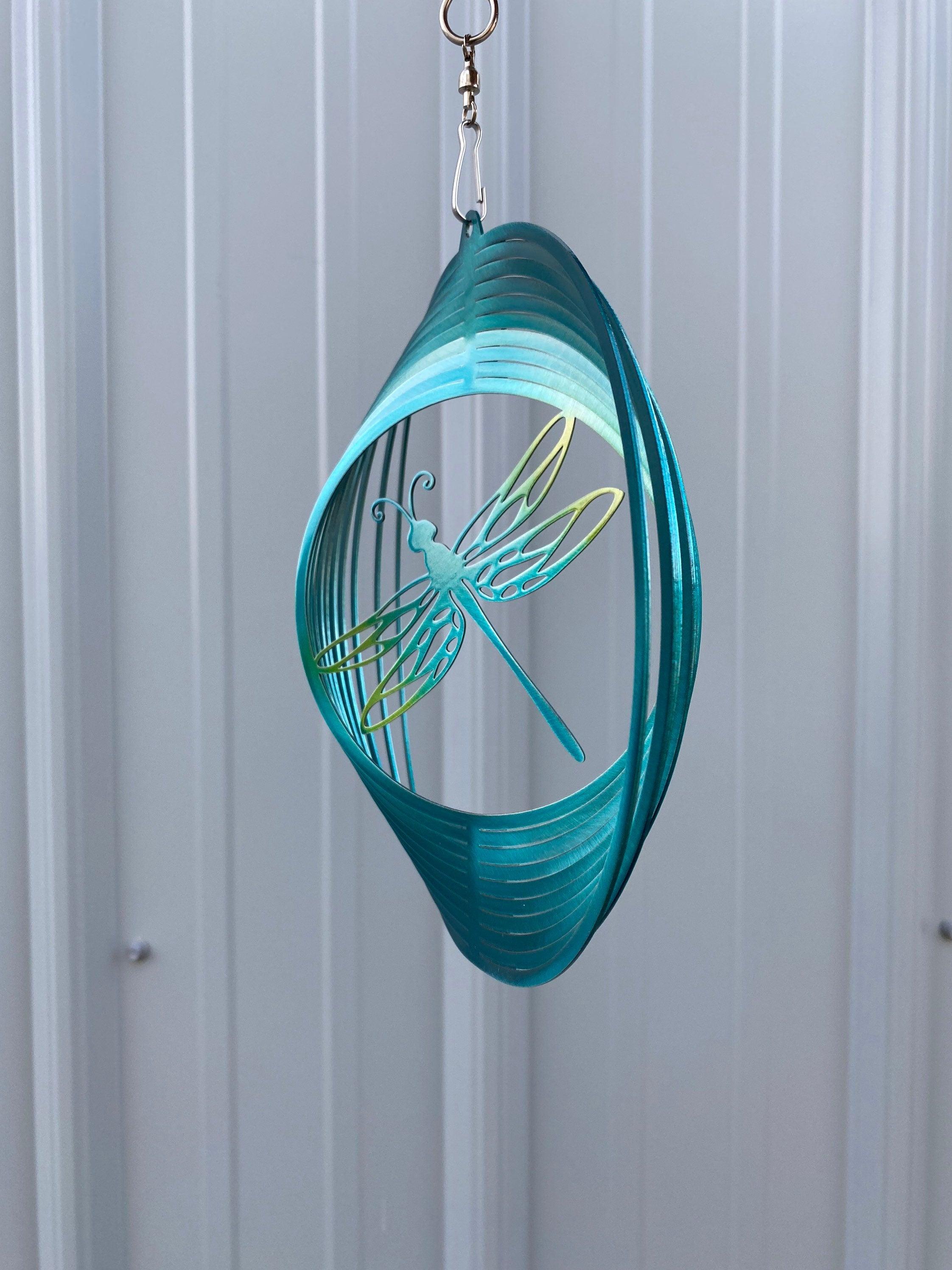 Dragonfly Wind Spinner – Metal Garden Art & Yard Decor - RMMDecor