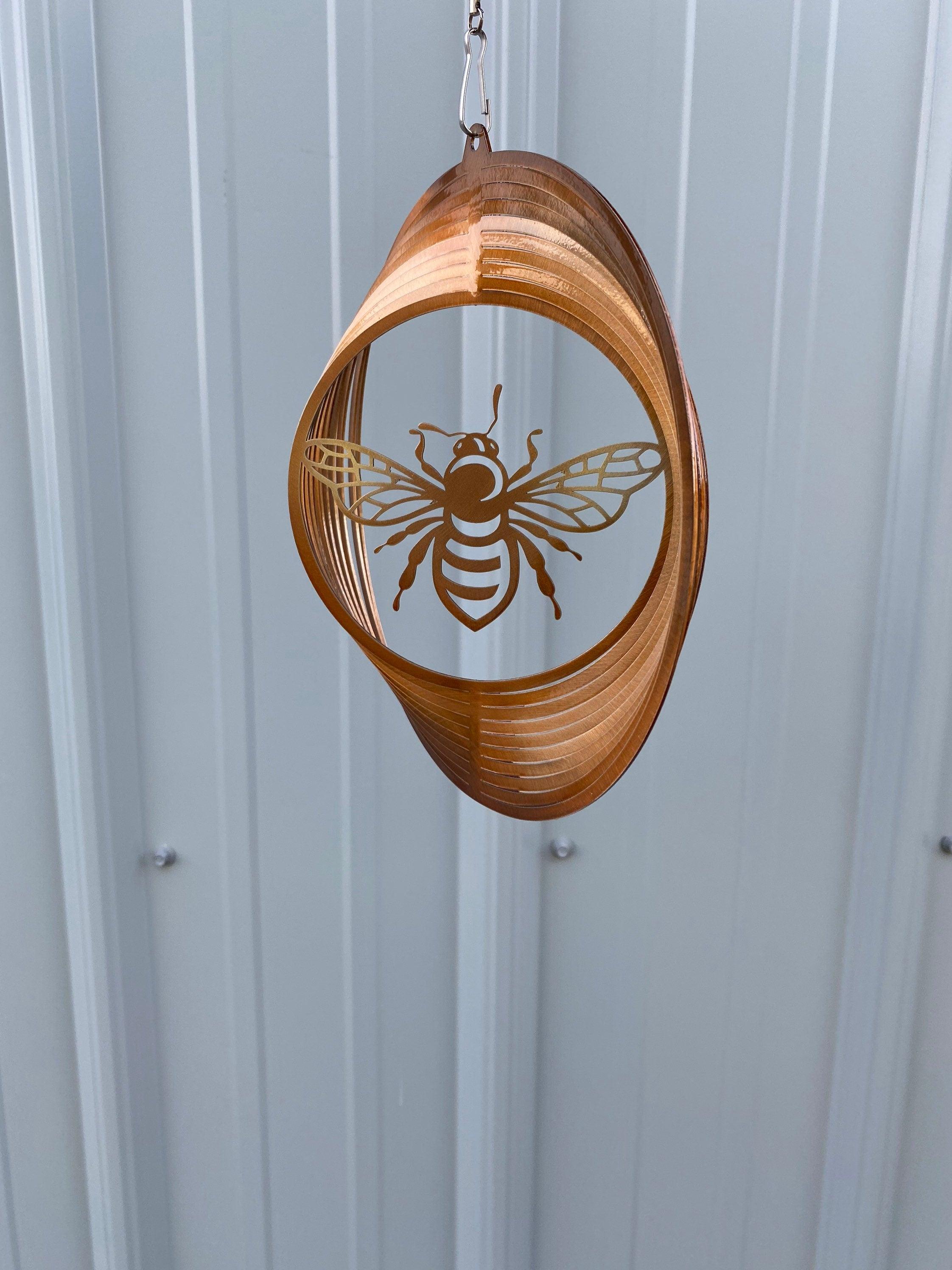 Honey Bee Metal Wind Spinner – Garden & Patio Decor - RMMDecor
