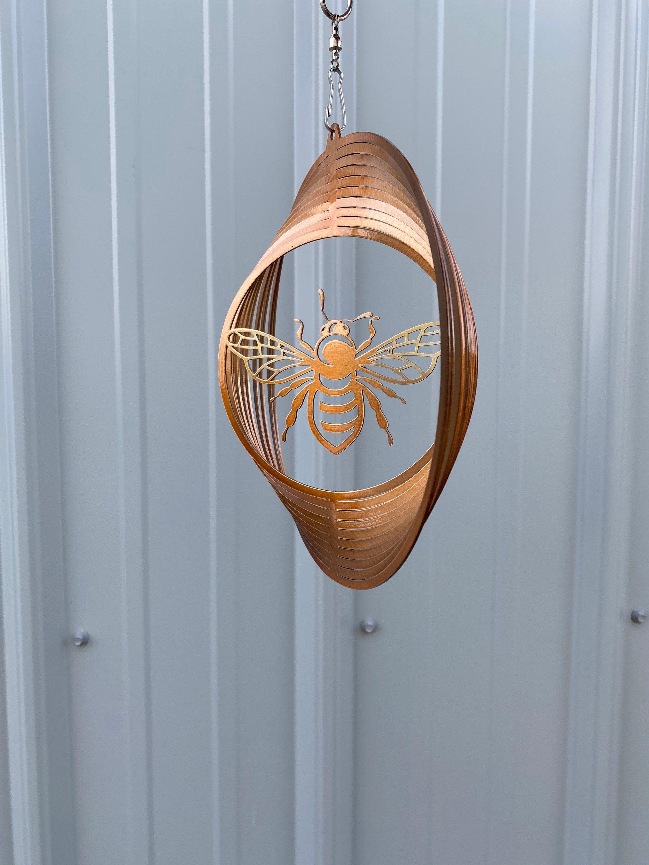 Honey Bee Metal Wind Spinner – Garden & Patio Decor - RMMDecor
