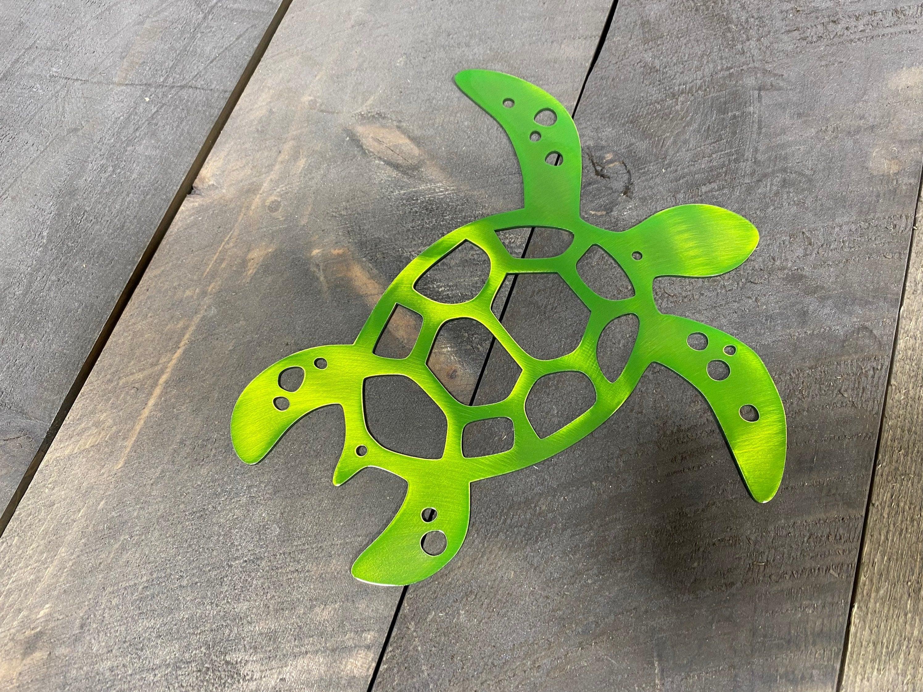 Sea Turtle Metal Wall Art – Coastal Beach & Kids’ Room Decor - RMMDecor