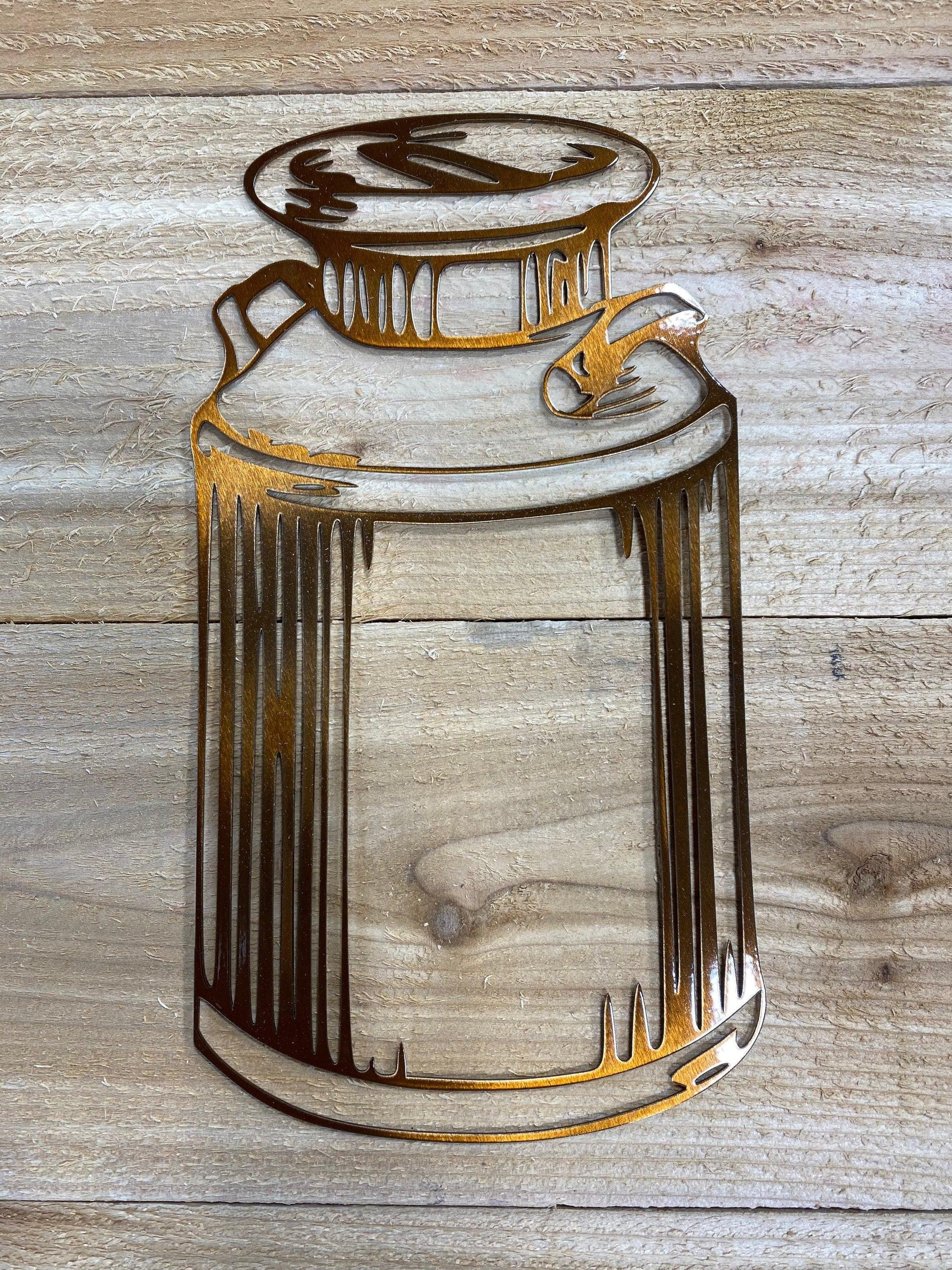 Rustic Metal Milk Can Wall Art – Vintage Farmhouse Decor - RMMDecor