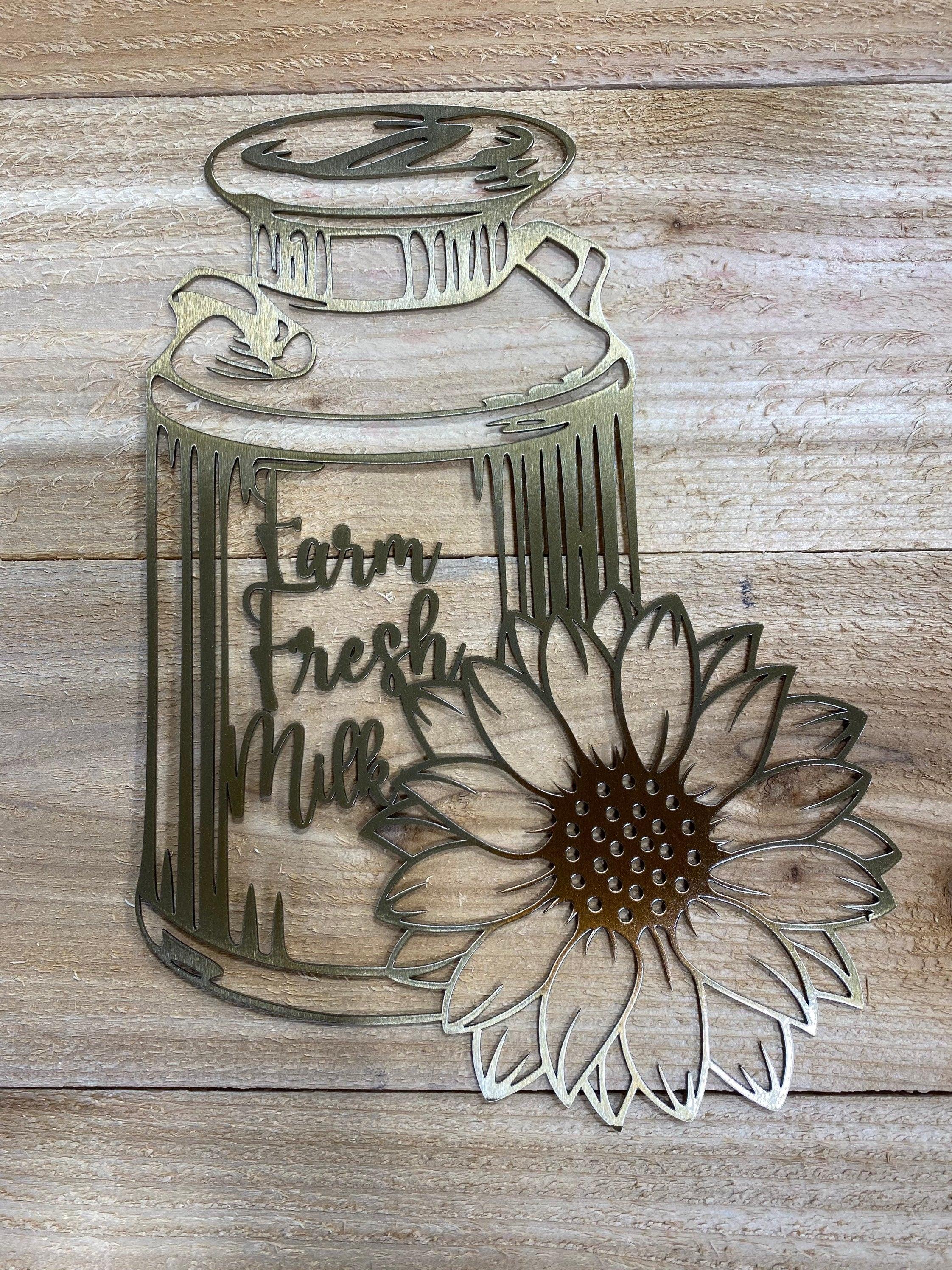 Sunflower Milk Can Metal Wall Art – Rustic Farmhouse Decor - RMMDecor