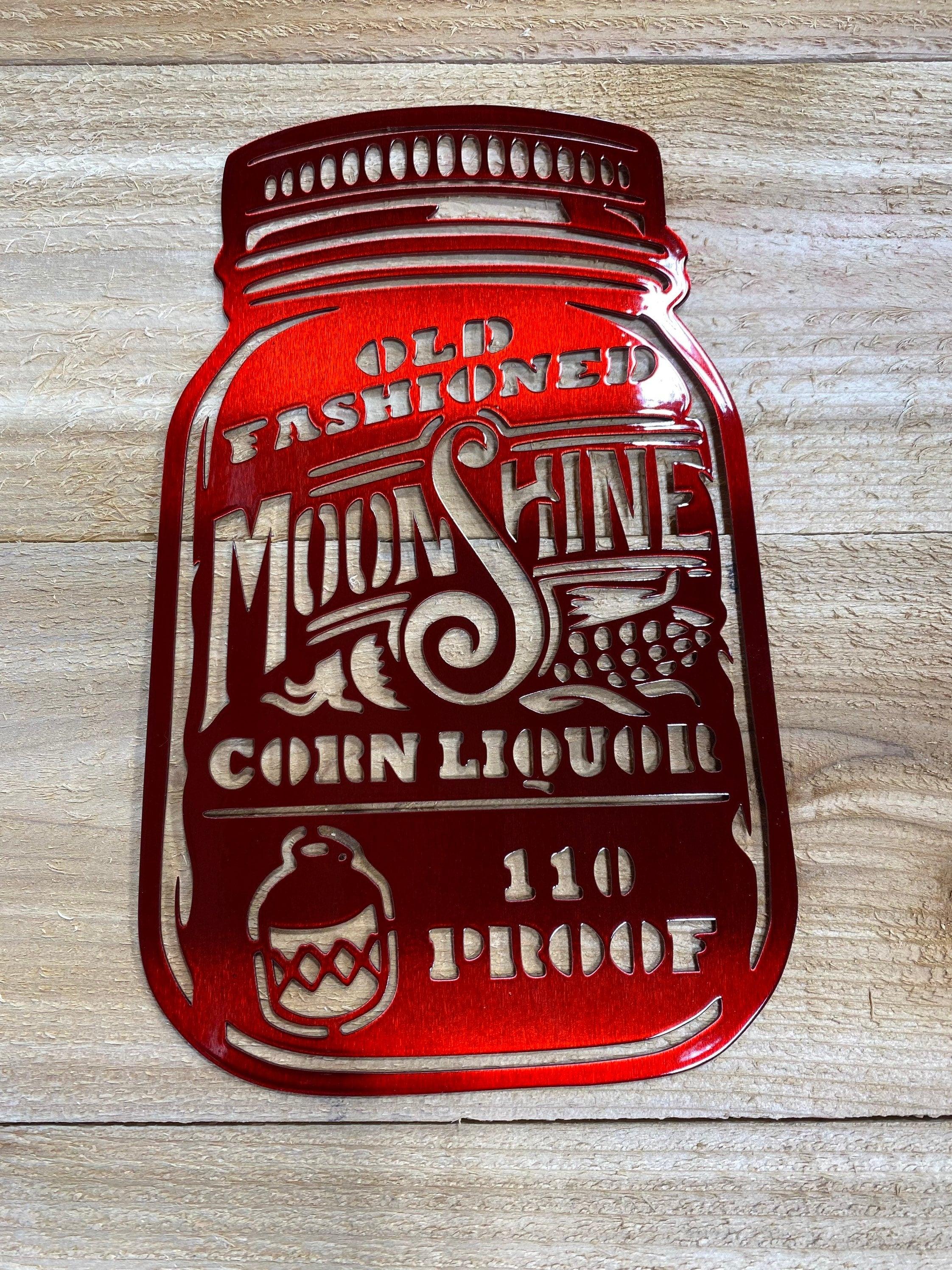 Rustic Metal Moonshine Wall Art – Vintage Bootlegger Decor - RMMDecor