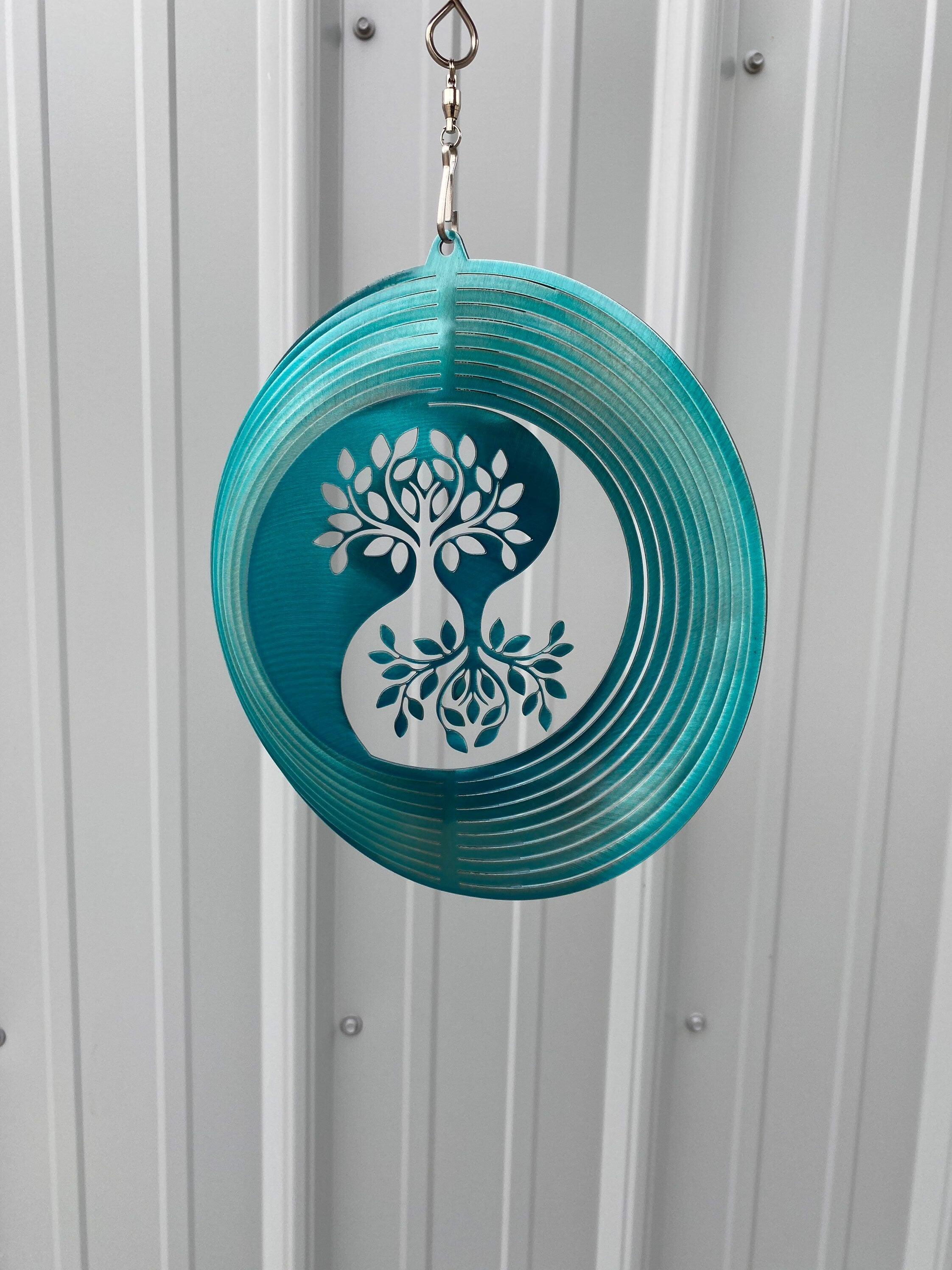 Yin Yang Tree Wind Spinner – Metal Garden & Yard Art - RMMDecor