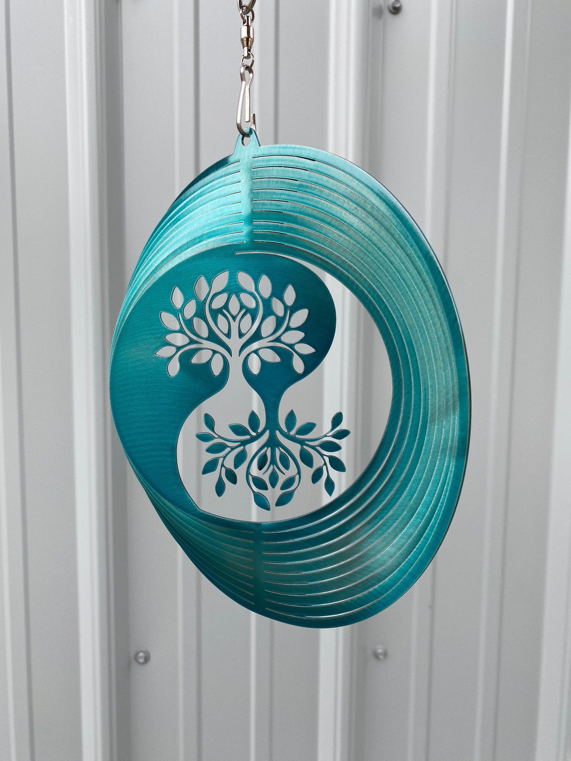 Yin Yang Tree Wind Spinner – Metal Garden & Yard Art - RMMDecor