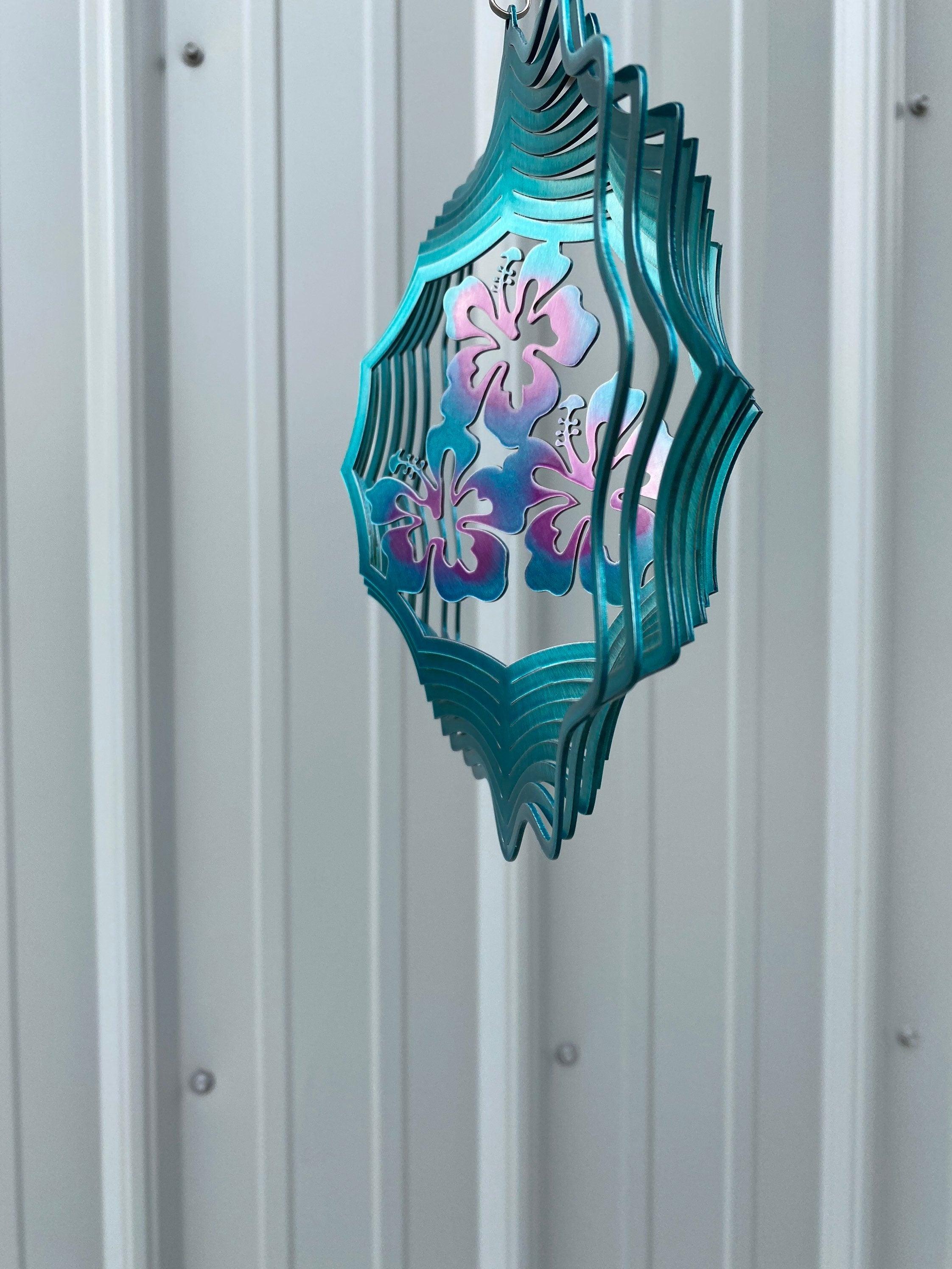 Hibiscus Flower Metal Wind Spinner – Garden & Patio Decor - RMMDecor