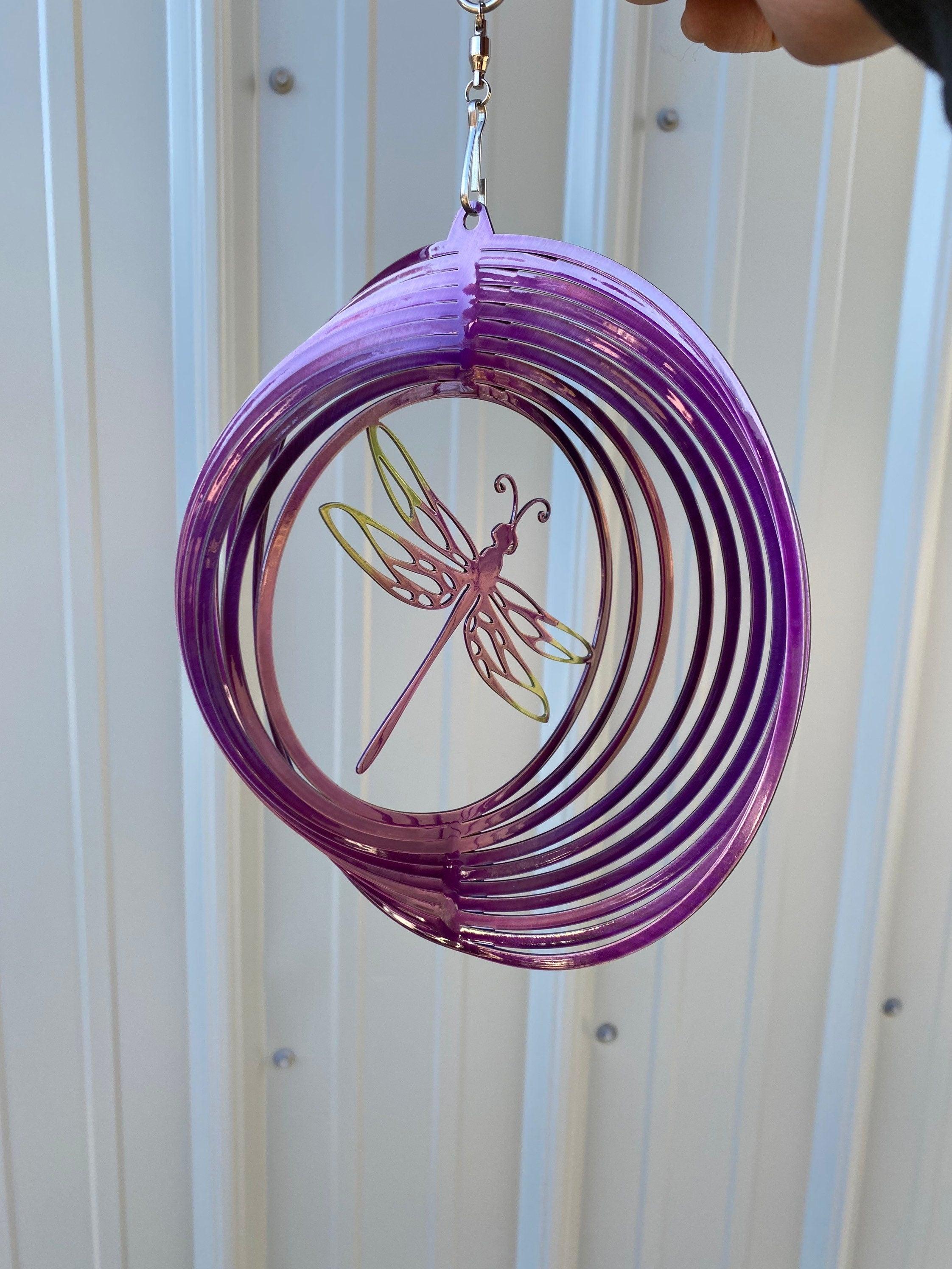Dragonfly Wind Spinner – Metal Garden Art & Yard Decor - RMMDecor