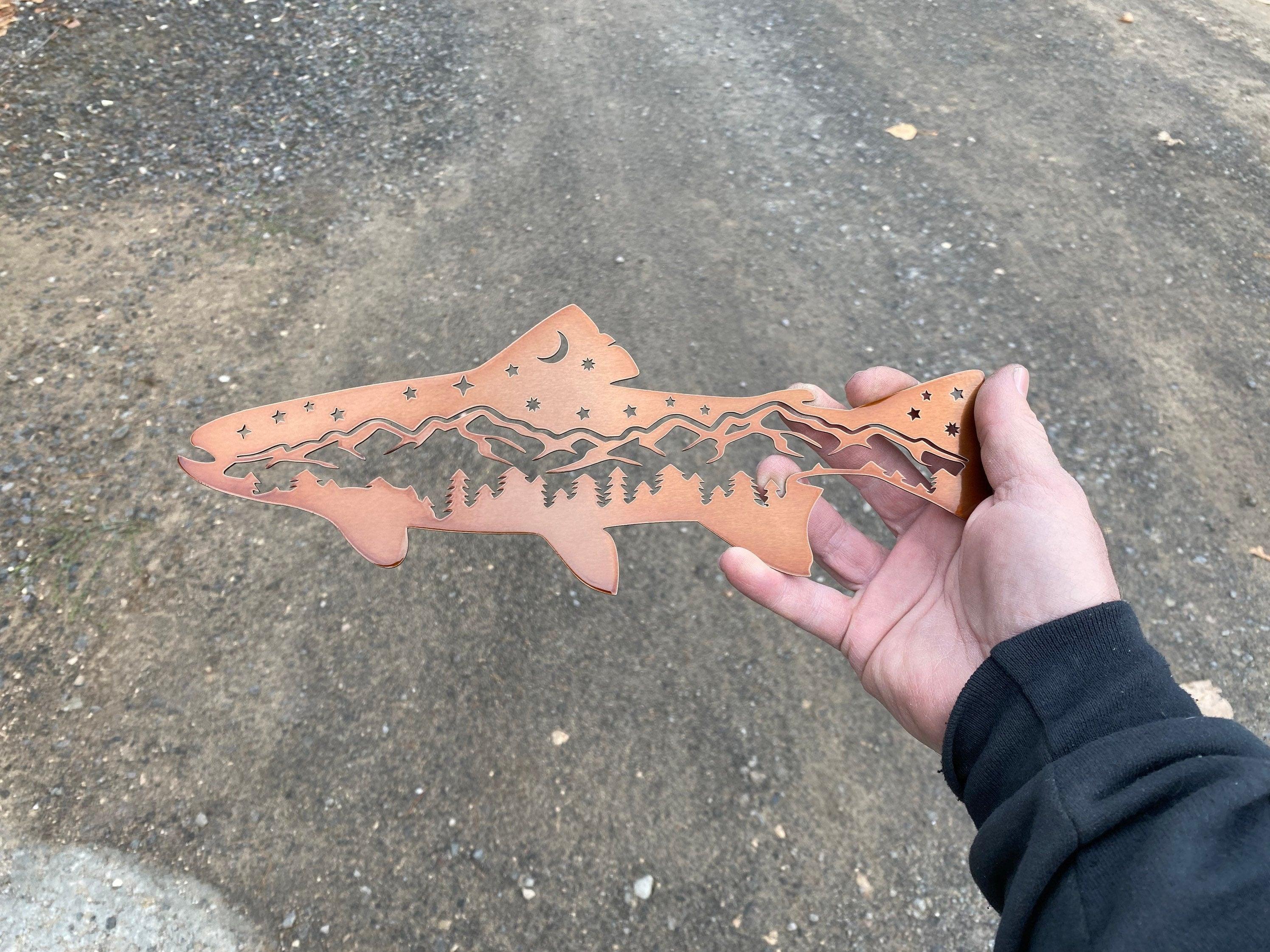 Trout & Salmon Metal Wall Art – Rustic Cabin & Fishing Decor - RMMDecor