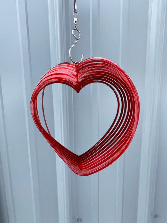 Heart Wind Spinner – Romantic Metal Garden Art & Gift - RMMDecor
