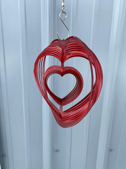 Double Heart Wind Spinner – Metal Garden Decor & Gift - RMMDecor
