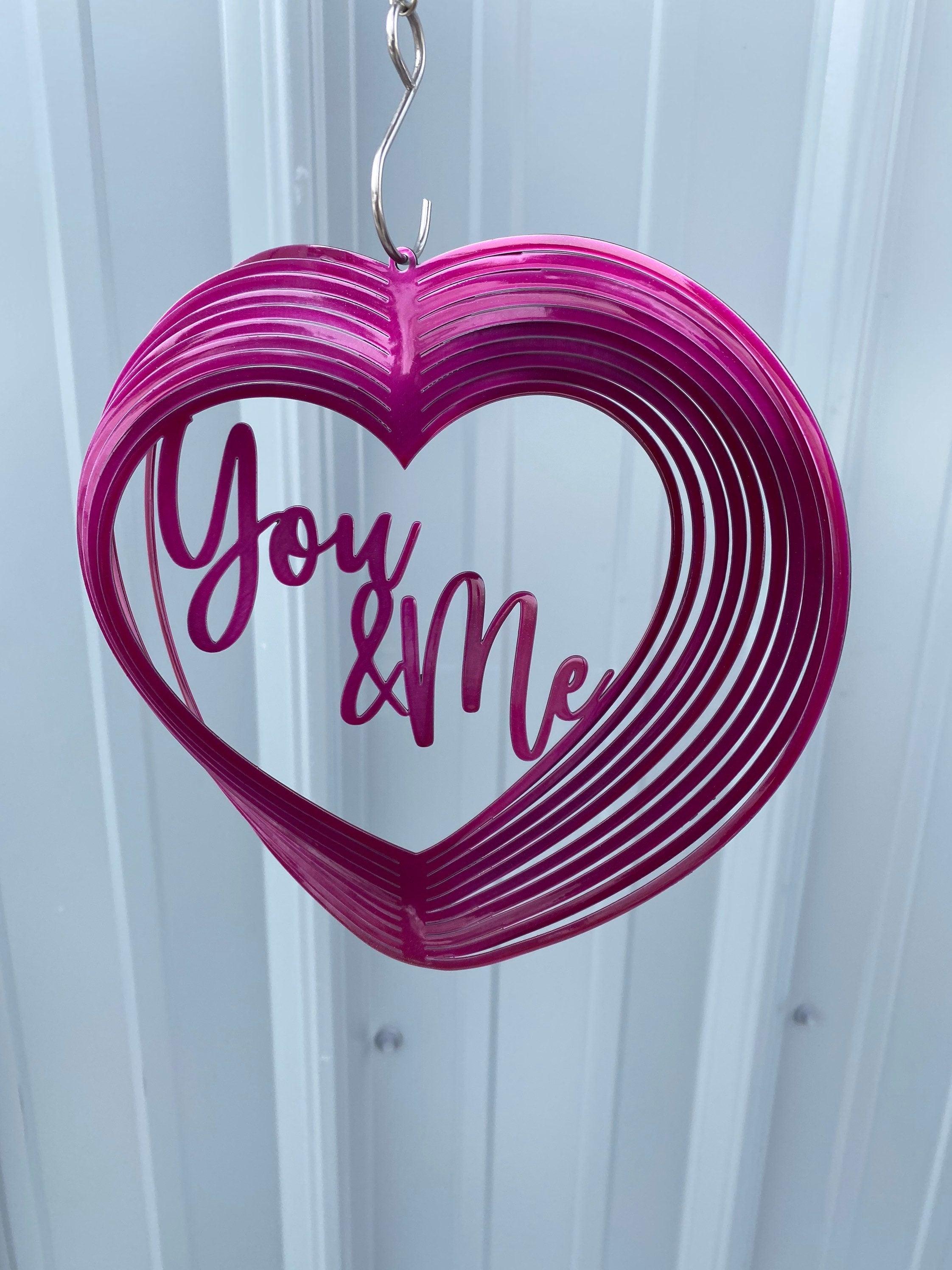"You & Me" Heart Wind Spinner – Romantic Metal Garden Decor & Gift - RMMDecor