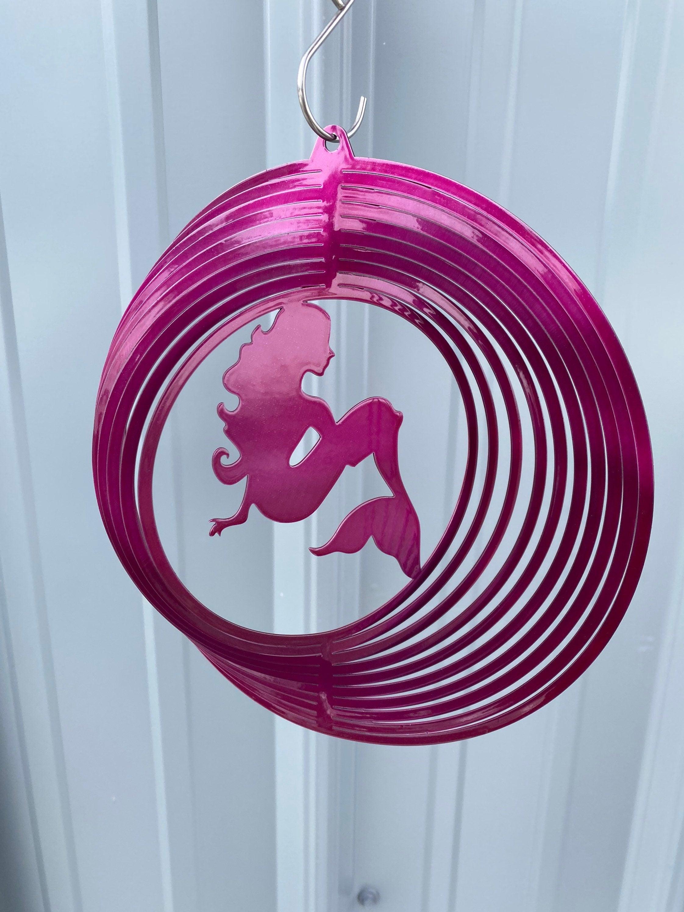 Mermaid Wind Spinner – Coastal Metal Art for Beach & Pool House Decor - RMMDecor