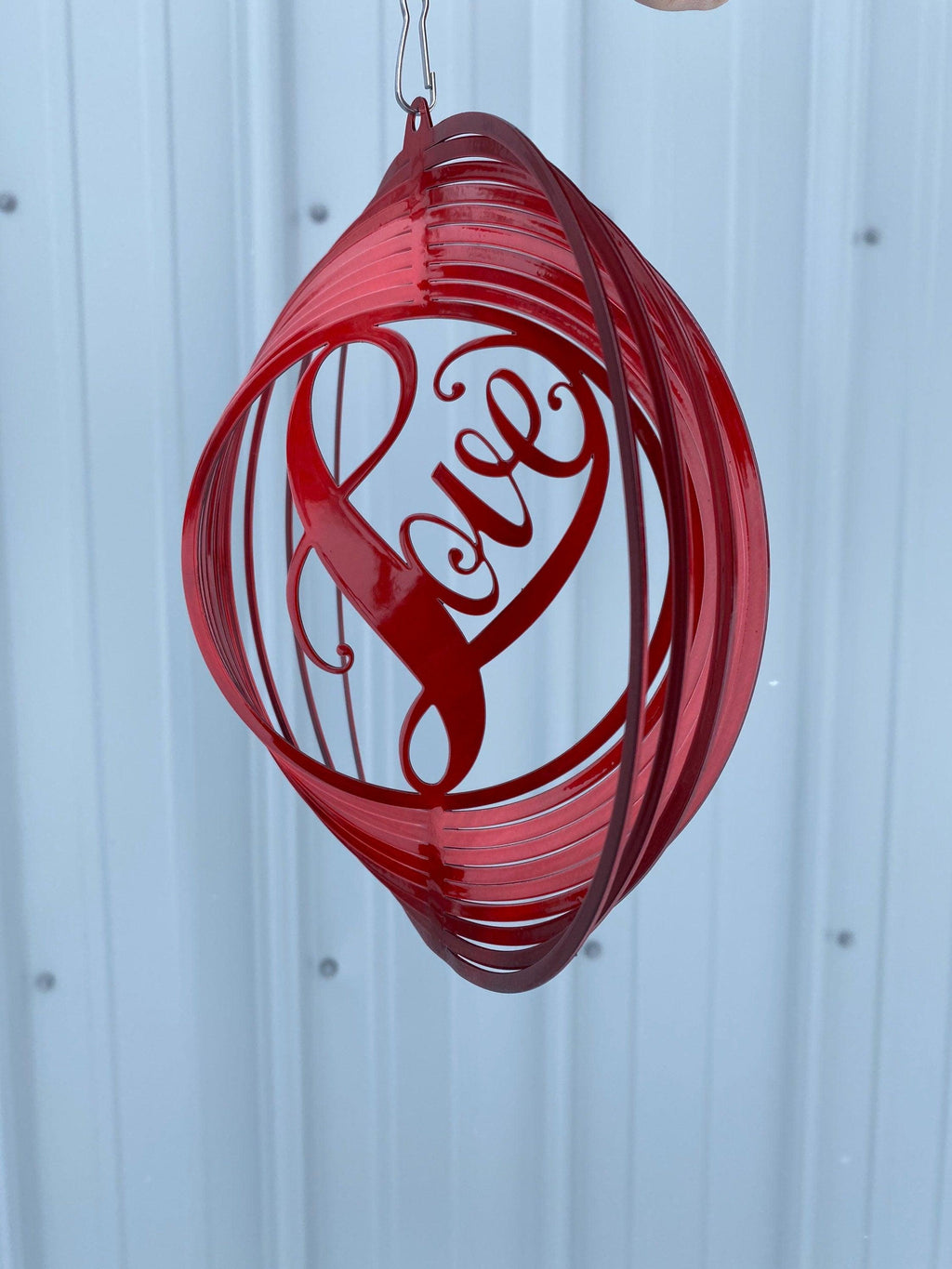 Love in Heart Wind Spinner – Romantic Metal Garden Decor & Gift - RMMDecor
