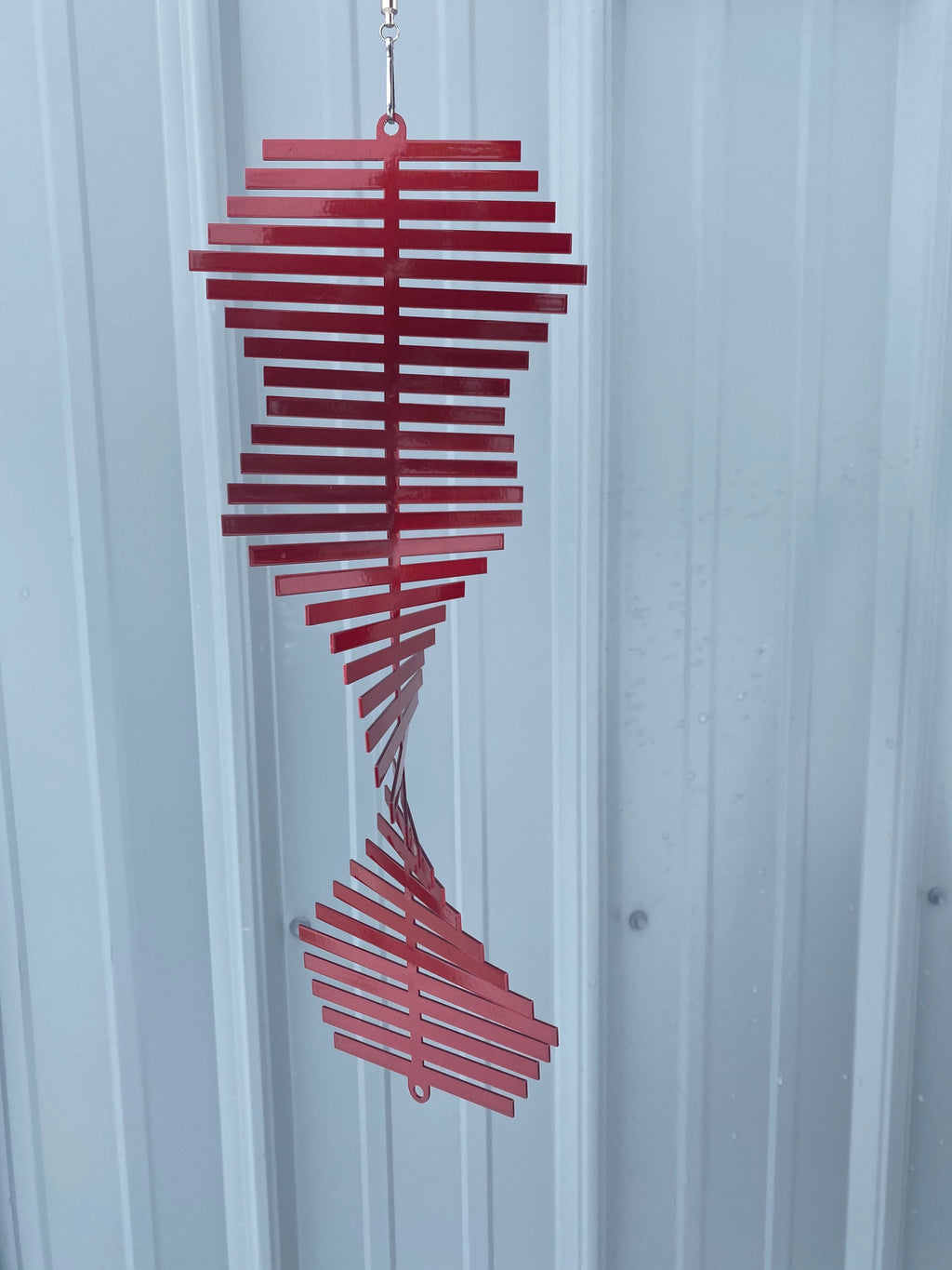 Helical Metal Wind Spinner – Kinetic Garden & Patio Decor