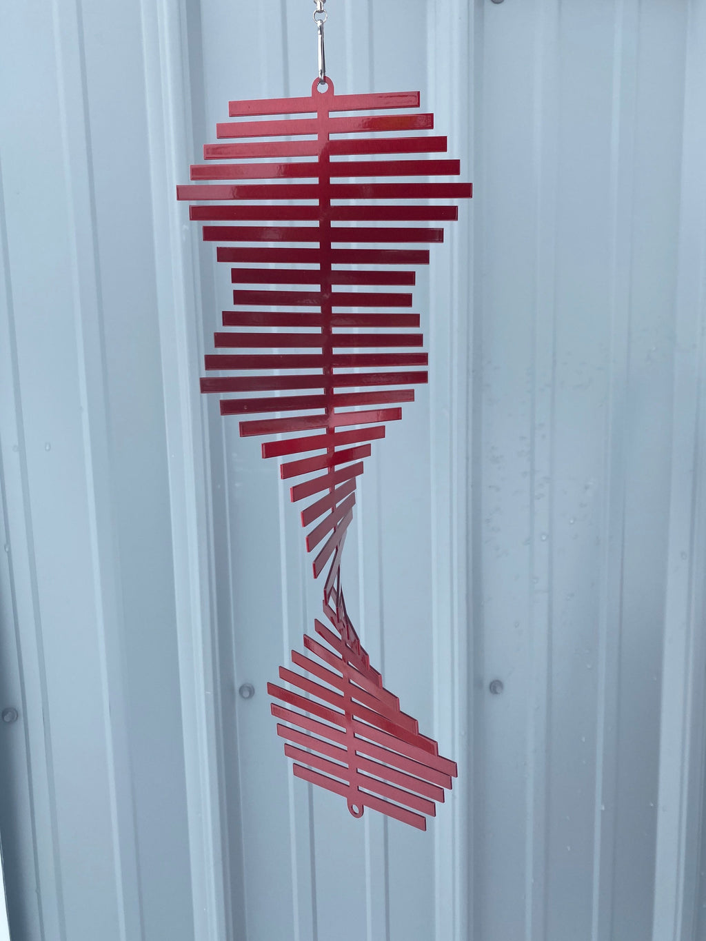 Helical Metal Wind Spinner – Kinetic Garden & Patio Decor