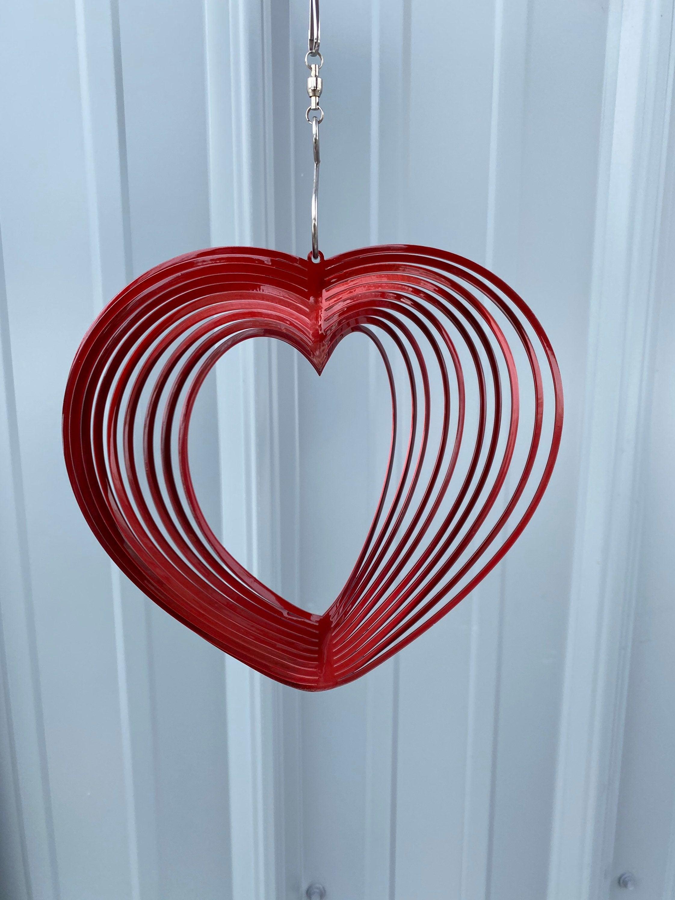 Heart Wind Spinner – Romantic Metal Garden Art & Gift - RMMDecor