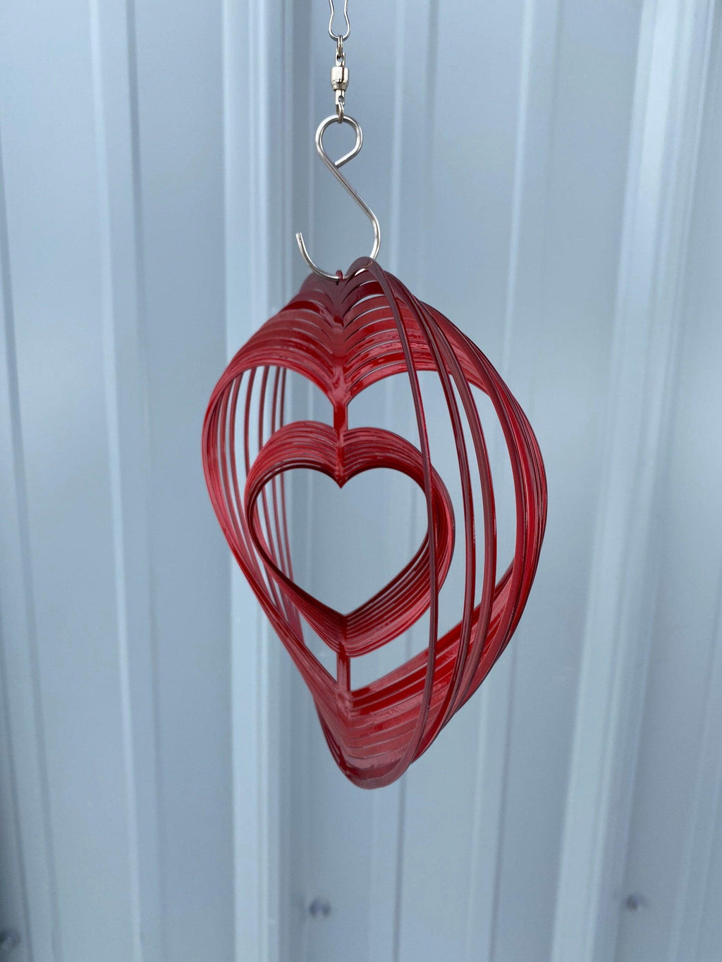 Double Heart Wind Spinner – Metal Garden Decor & Gift - RMMDecor