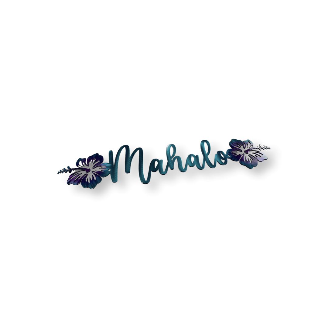 Hawaiian "Mahalo" Metal Sign - RMMDecor