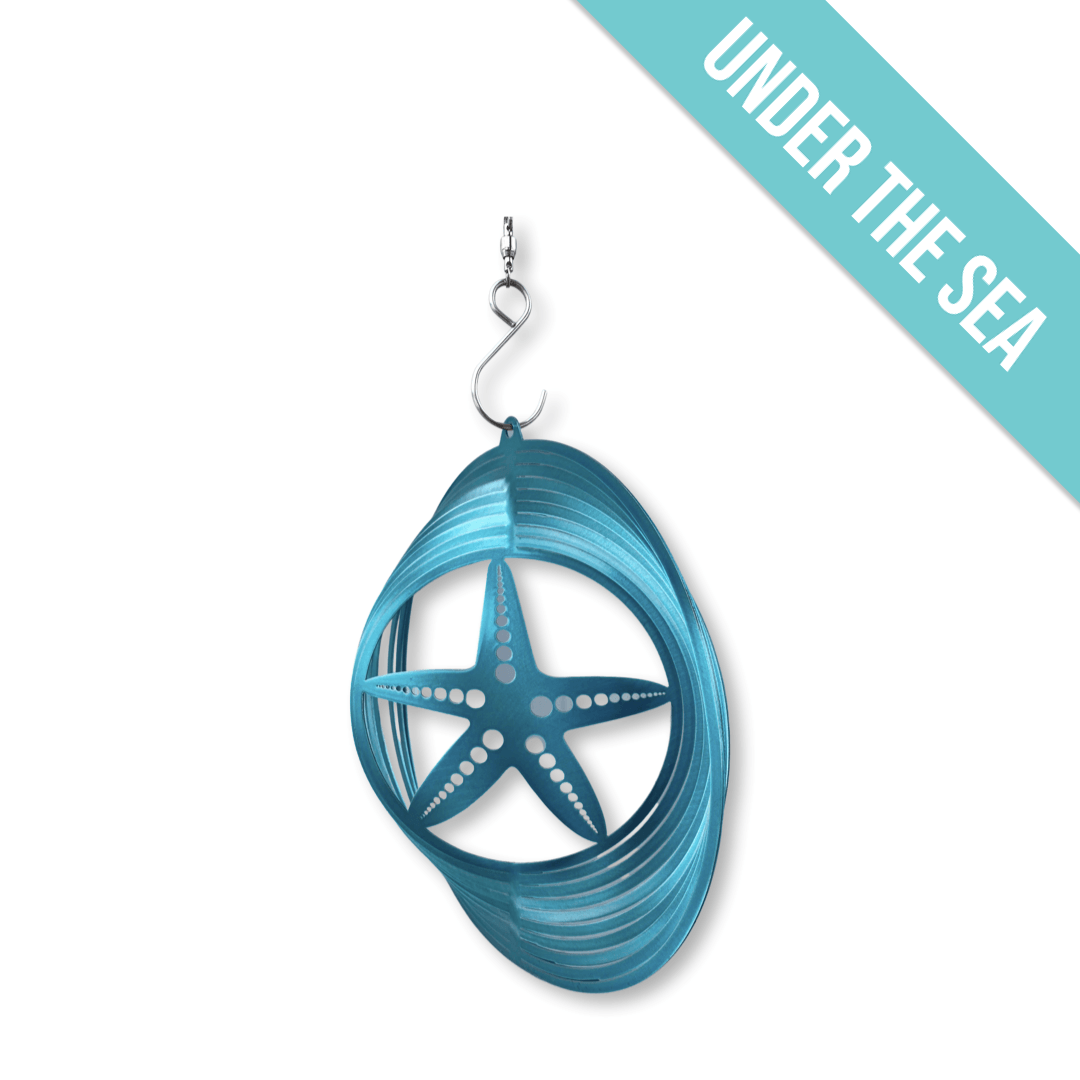 Starfish Wind Spinner – Coastal Metal Art for Beach & Nautical Decor - RMMDecor