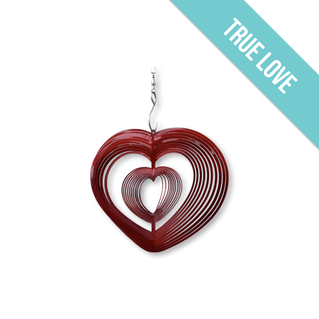 Double Heart Wind Spinner – Metal Garden Decor & Gift - RMMDecor