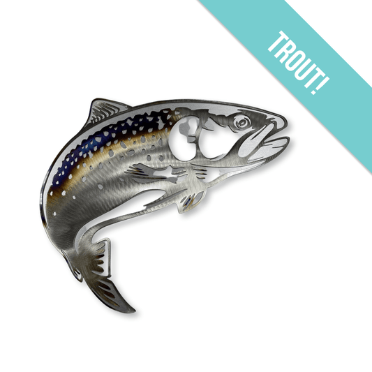 Trout Metal Wall Art - RMMDecor